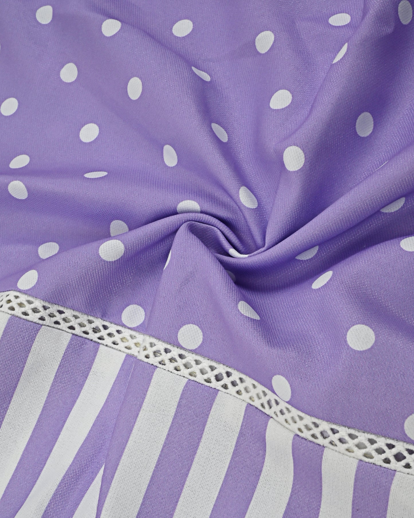 Purple Rida With Smart Checks Dots & Stripes Panel & Pattern