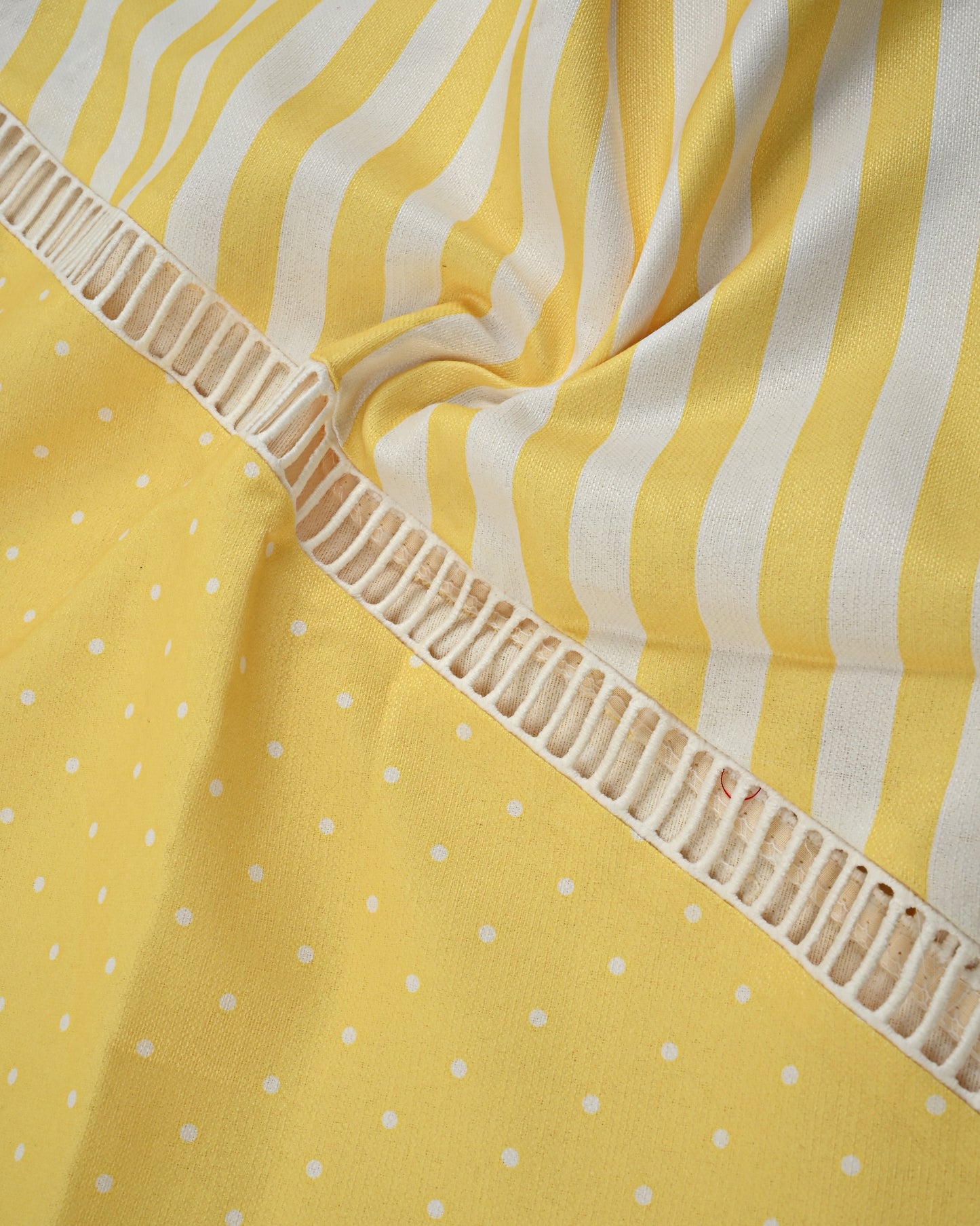 Mango Yellow Rida With Fancy Pattern & Lace