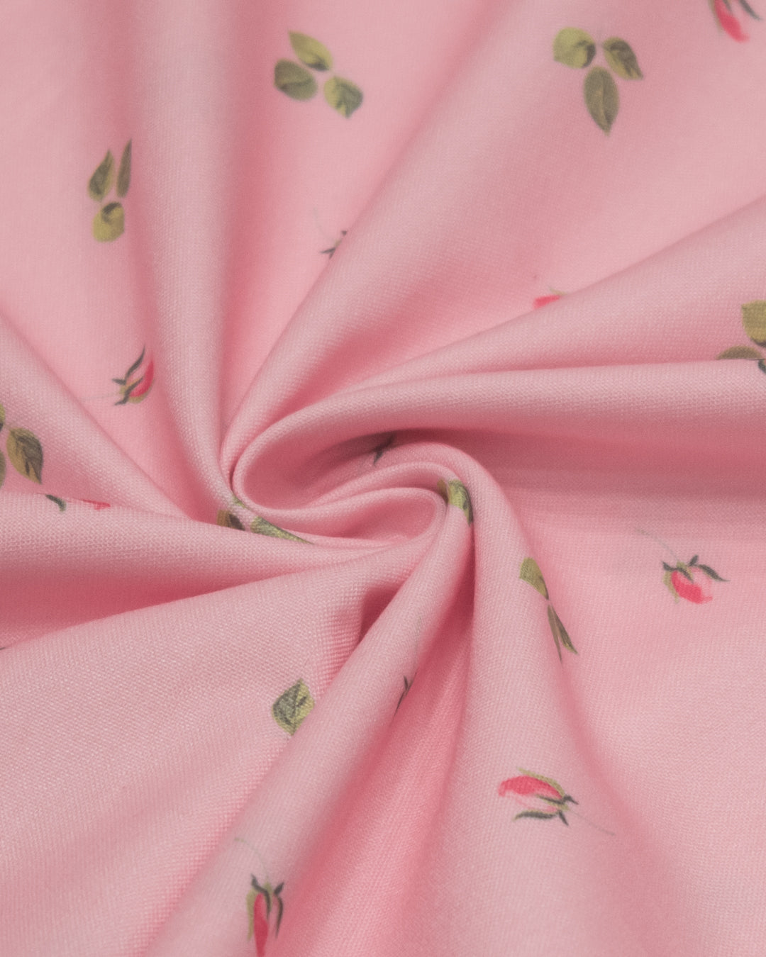 Baby Pink Printed Rida With Smart Rose Panel & Lace