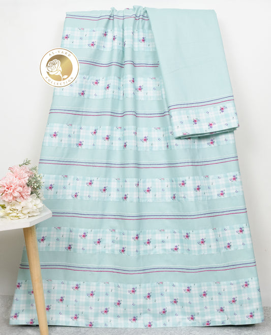 Light Blue Rida With Smart Floral Checks High Panel & Anchor Pattern