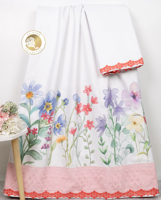 White Rida With Smart Multi Floral Print High Panel & Smart Lacing-2150/-