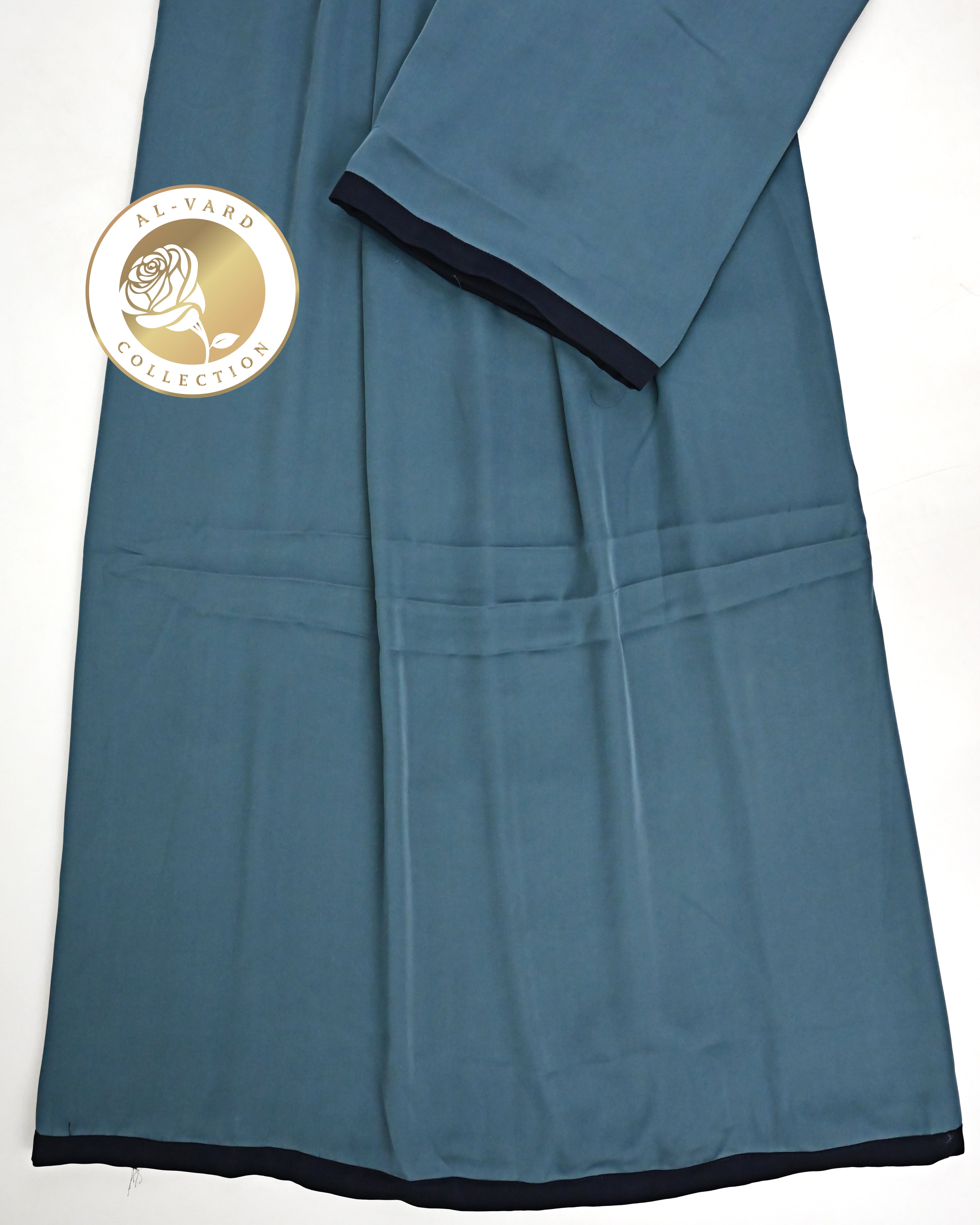 Airforce Blue Abaya Ohbat Rida With Black Abaya Patti