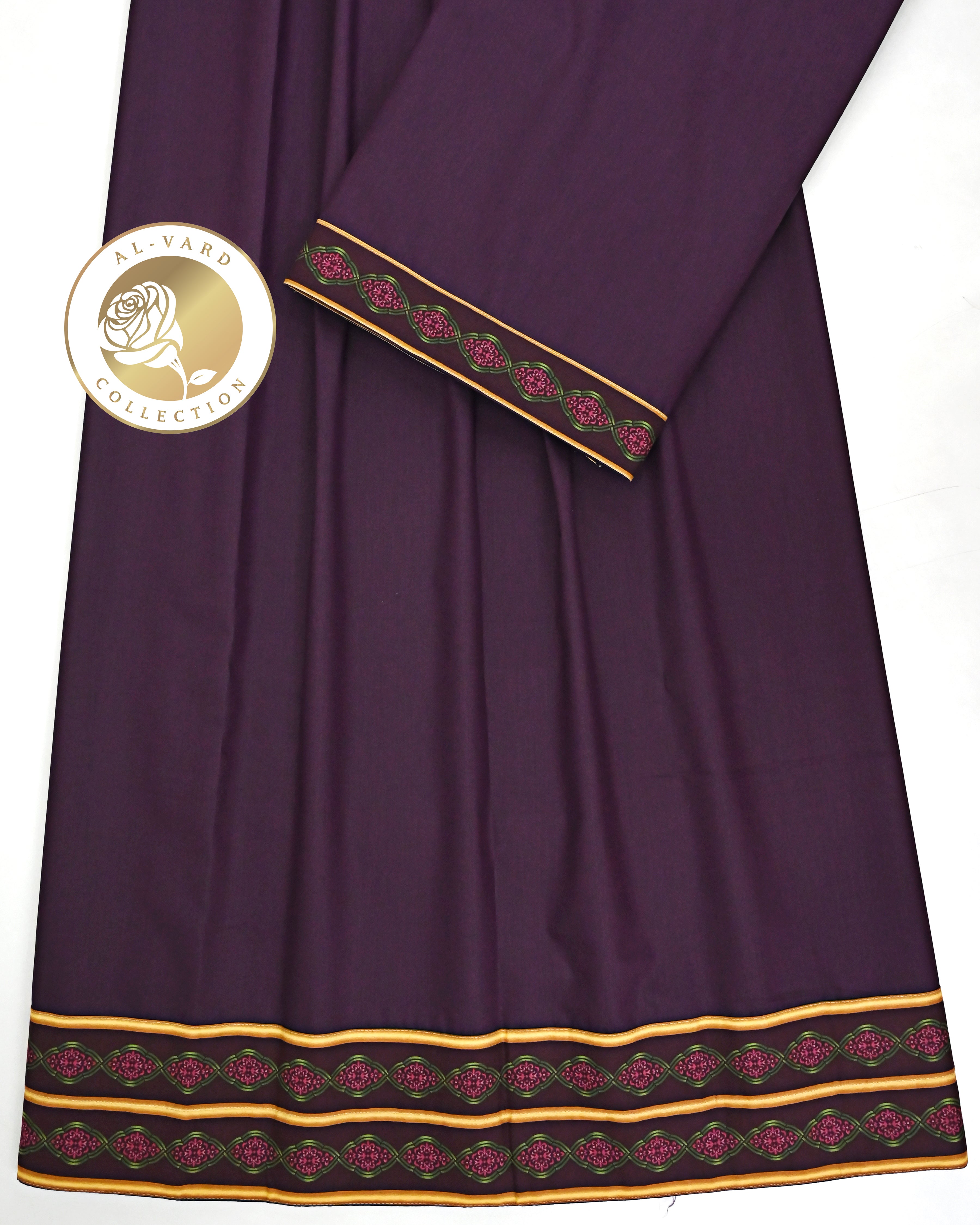 Deep Purple Ohbat Rida With Smart Floral Digital Panel-850/-