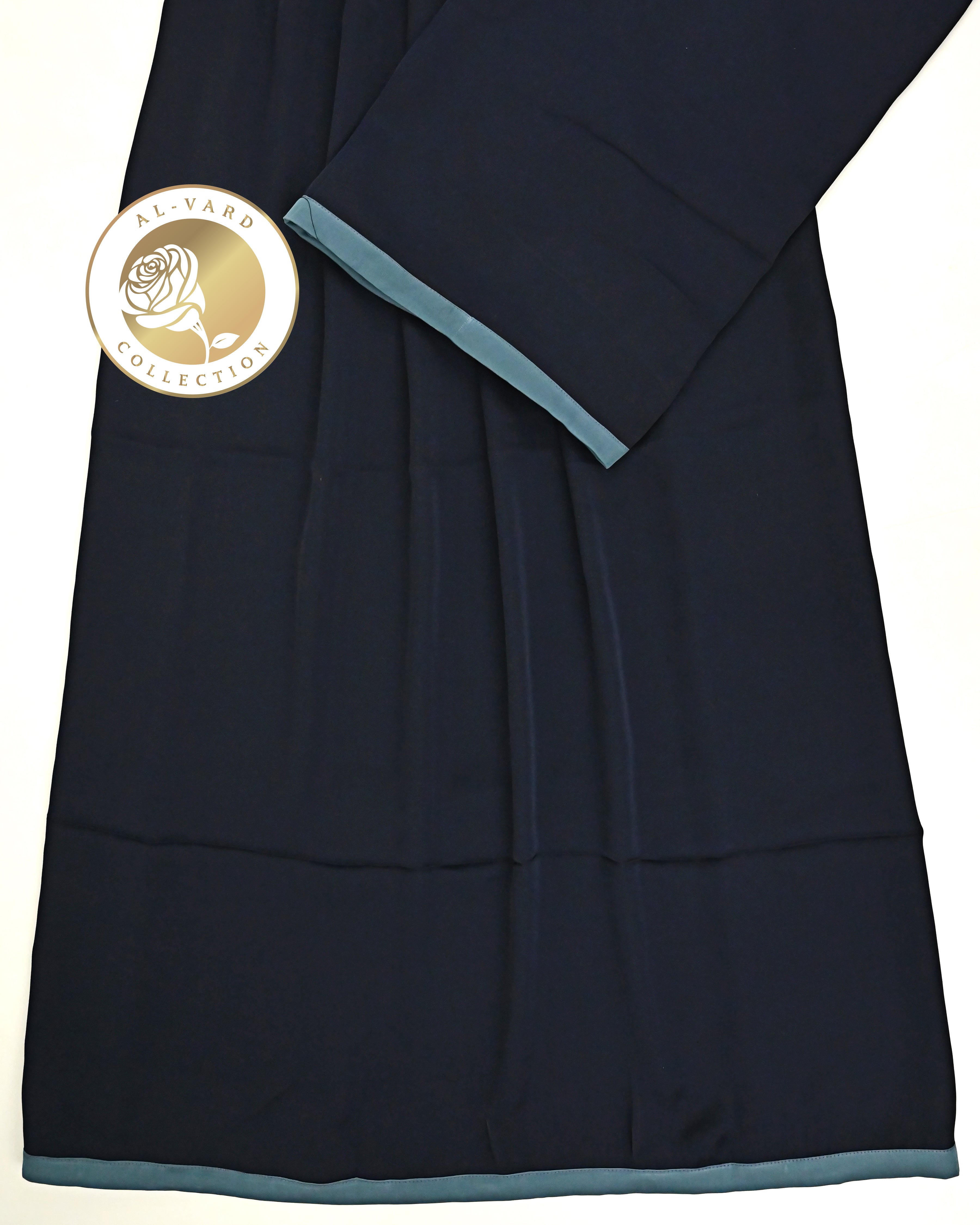 Classic Navy Blue Abaya Ohbat Rida With Smart Blue Patti