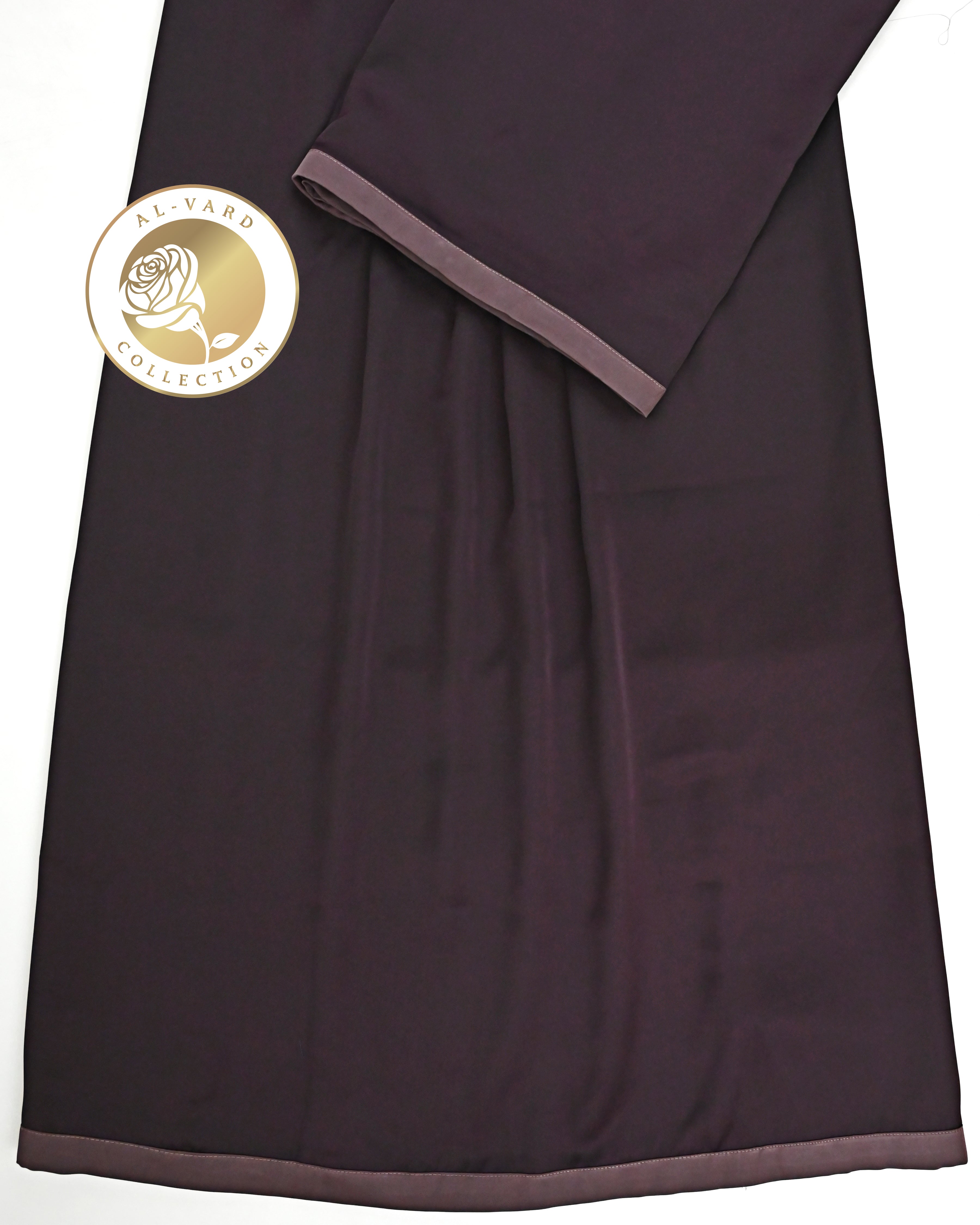 Dark Plum Abaya Ohbat Rida With Small Patti