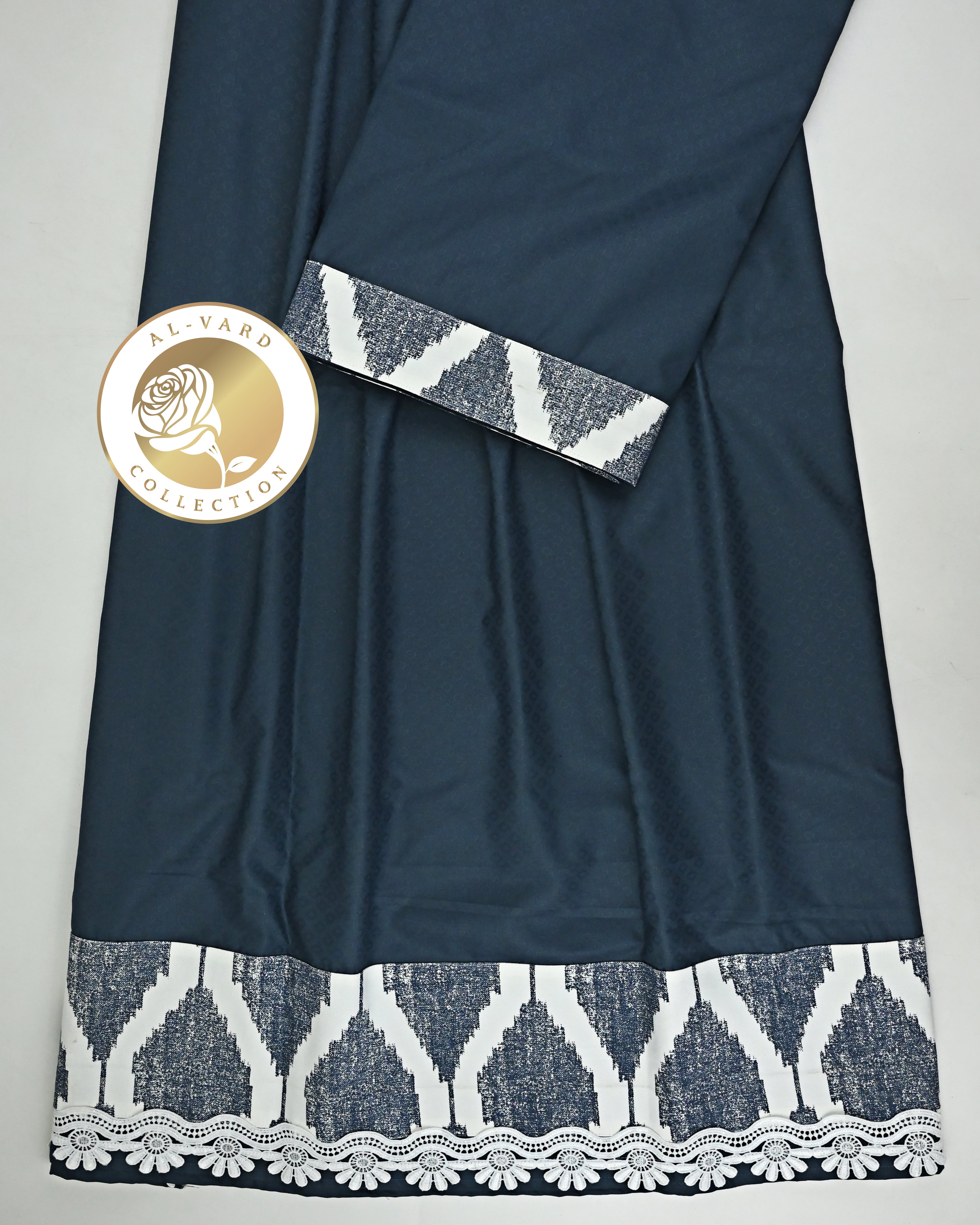 Charcoal Grey Rida With Smart Design Print Panel & Smart Lace