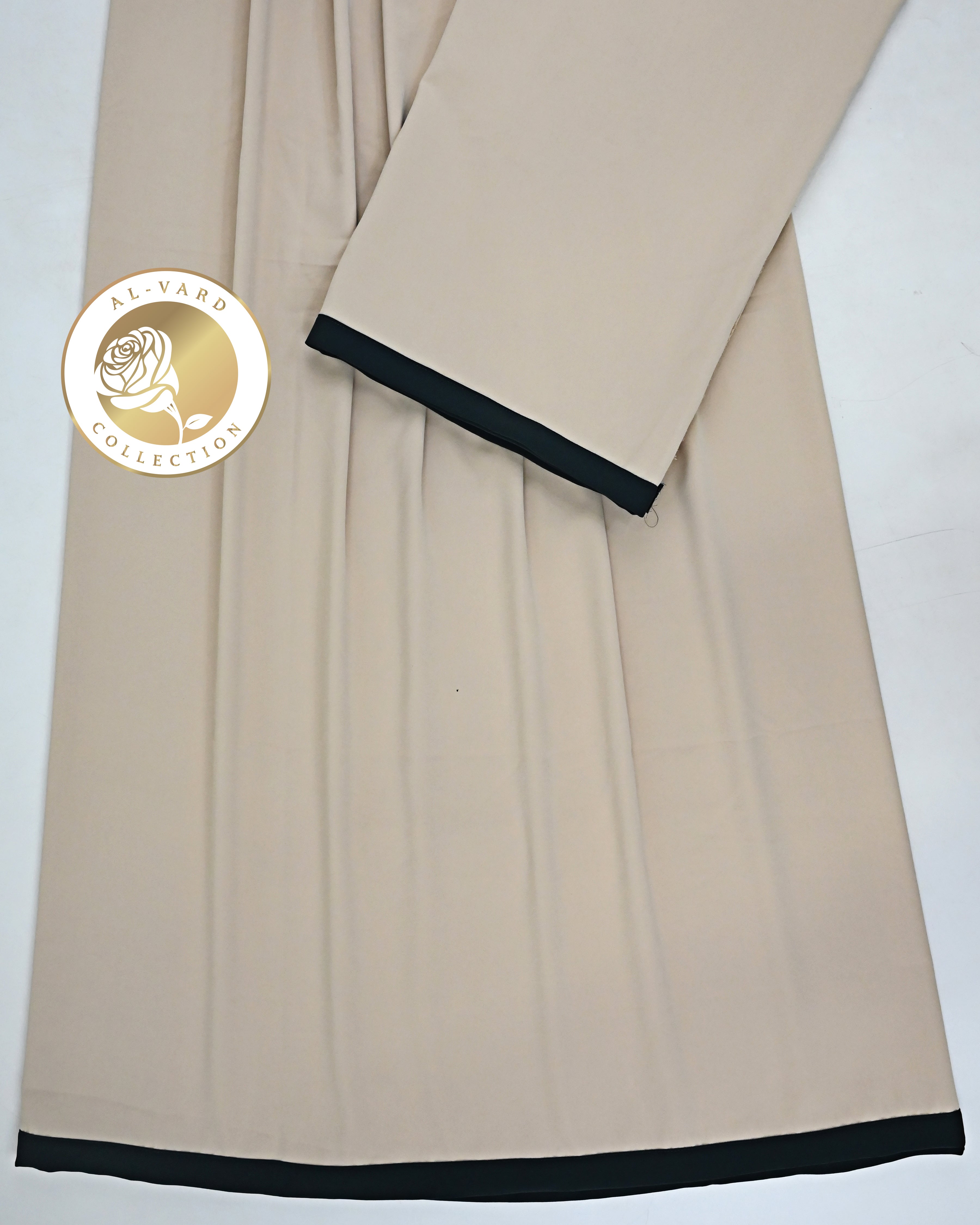 Beige Abaya Ohbat Rida With With Dark Brown Patti-950/-