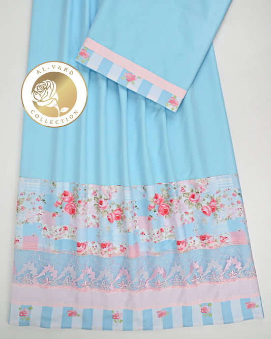 Baby Blue Rida With Smart Floral Panel & Smart Lacing