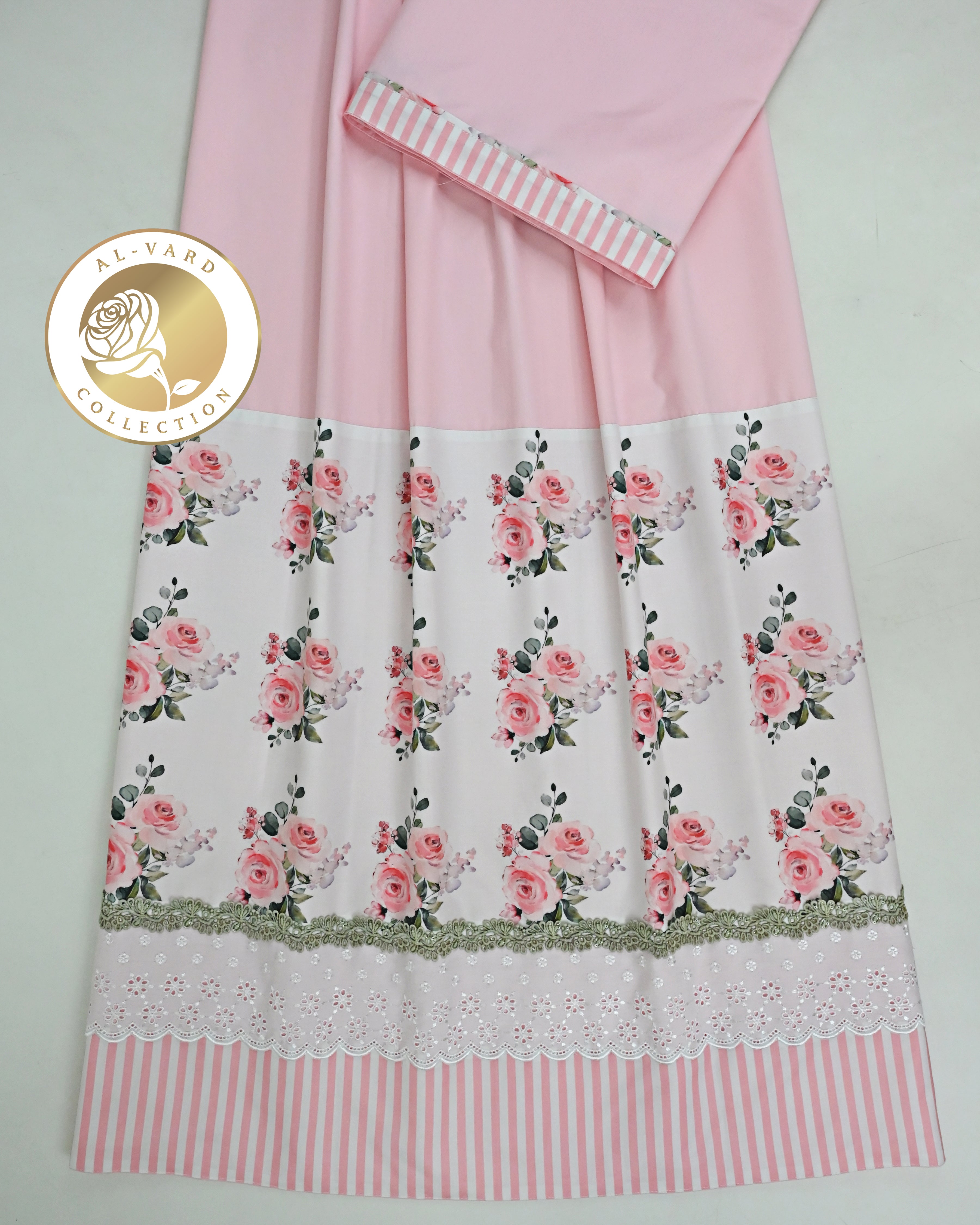 Baby Pink Rida With Smart Floral White Base Panel & Smart Lacing