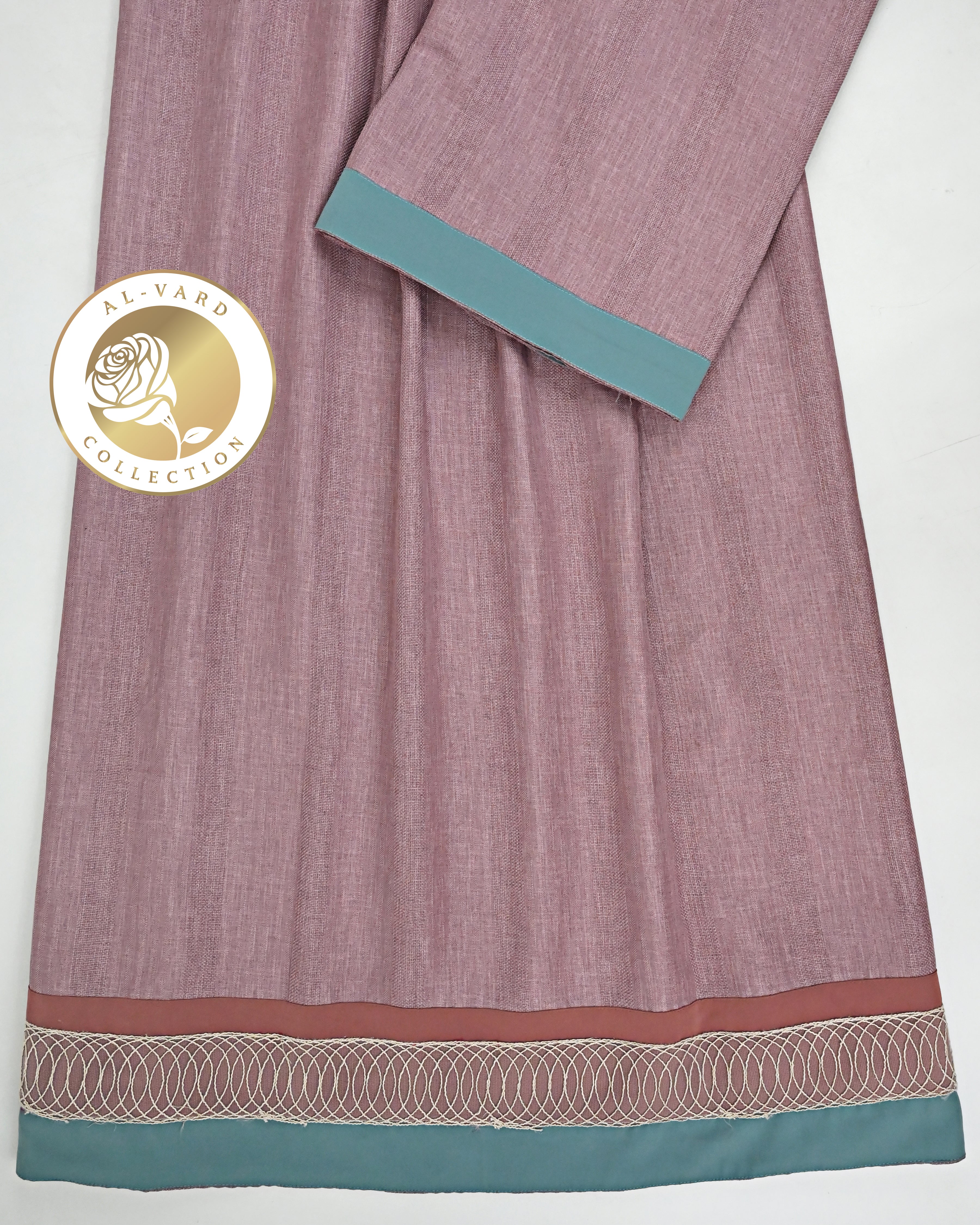 Mauve Rida With Smart Lace & Dark Color Panel