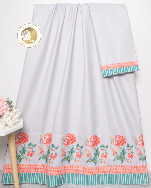 Tan Ohbat Rida With Smart Floral Panel
