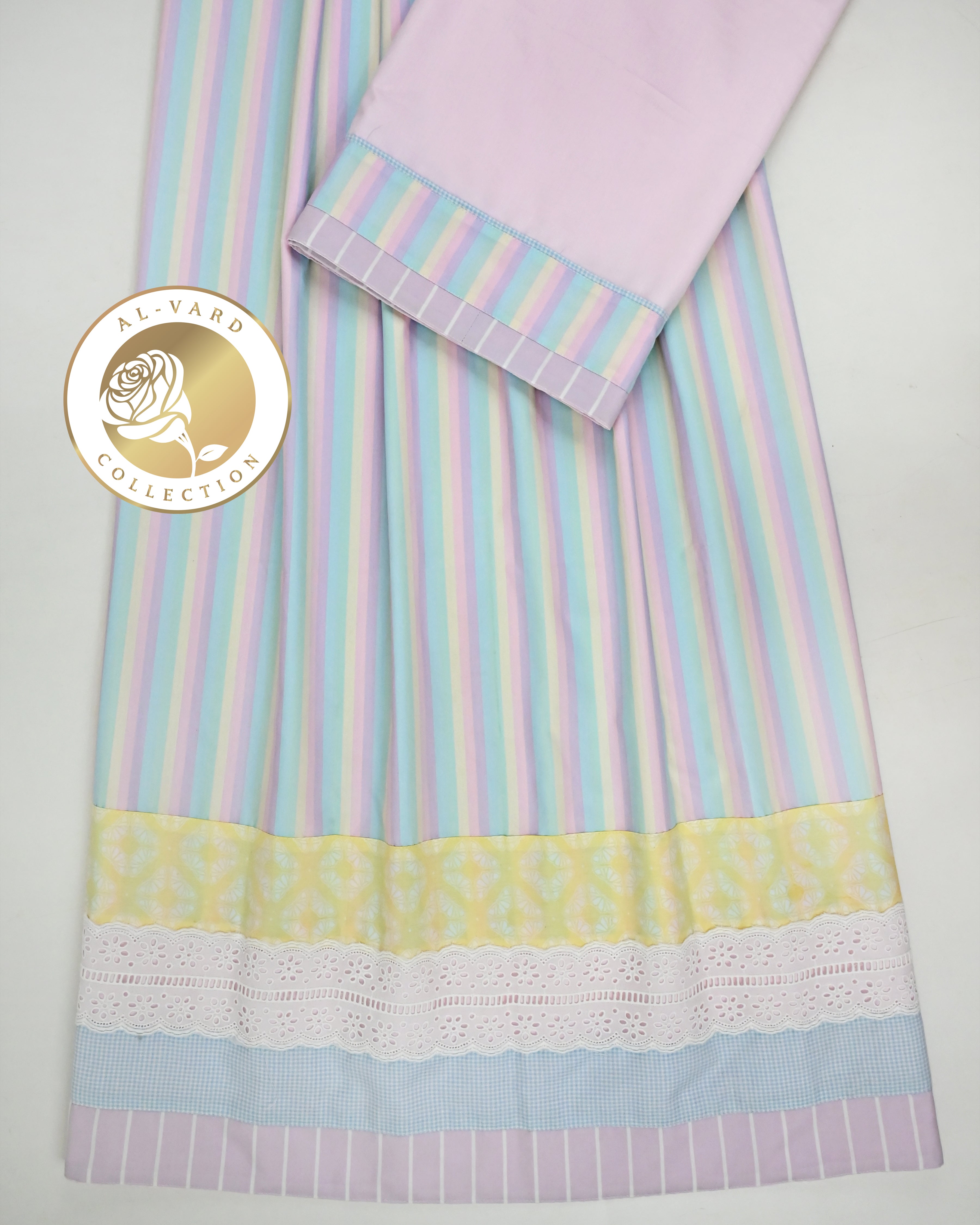 Multi Color Stripes Rida With Smart Lace & Smart Panel-1650/-