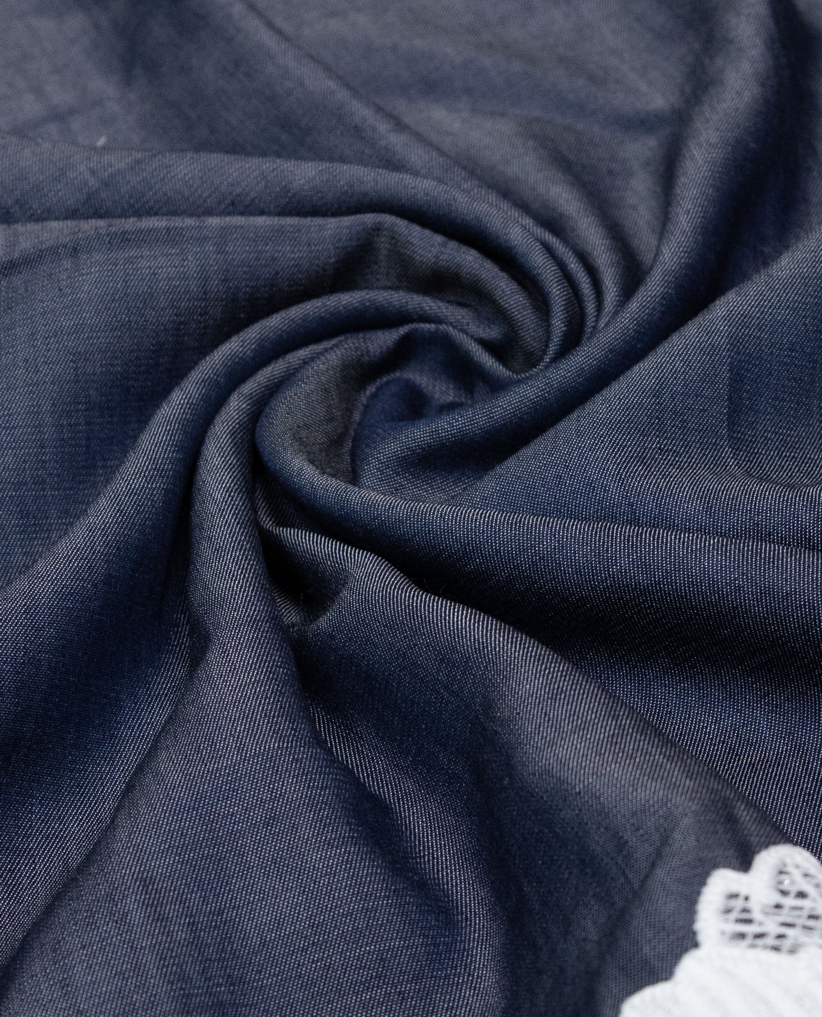 Denim Blue Rida With Smart One Side Pattern & Smart White Lacing
