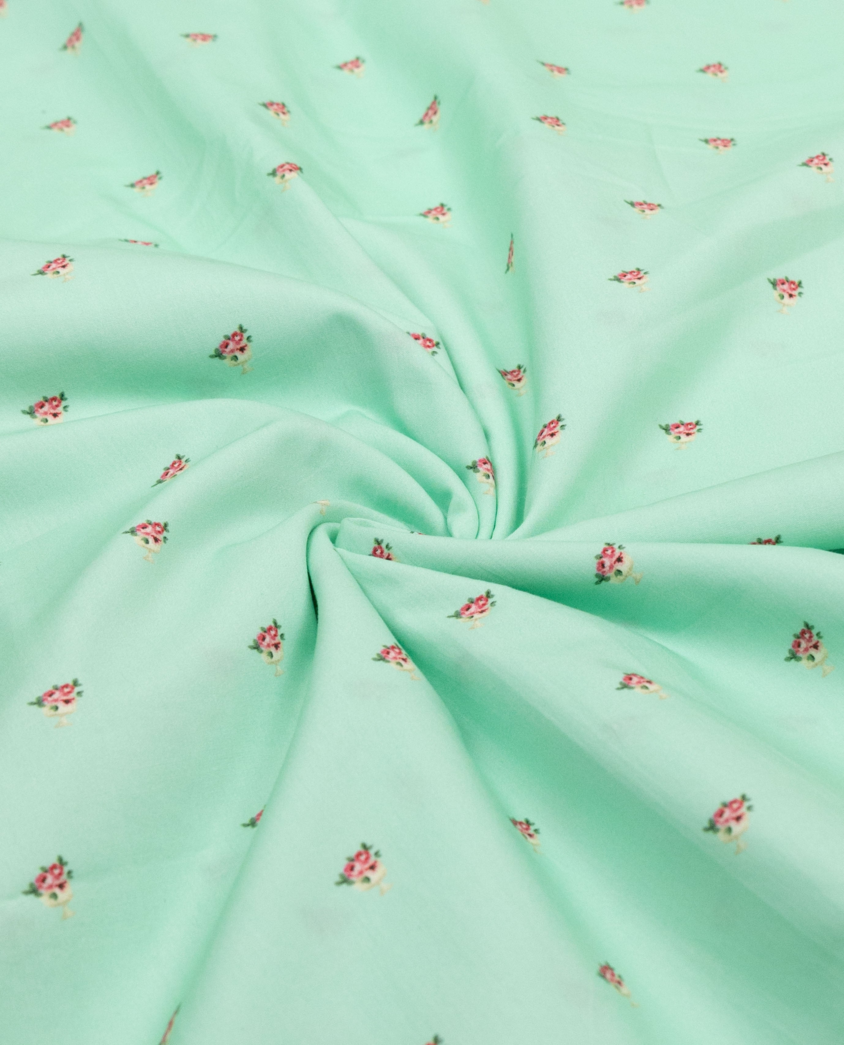 Mint Rida Mini Floral Printed Rida With Smart Floral Applique All Over Work