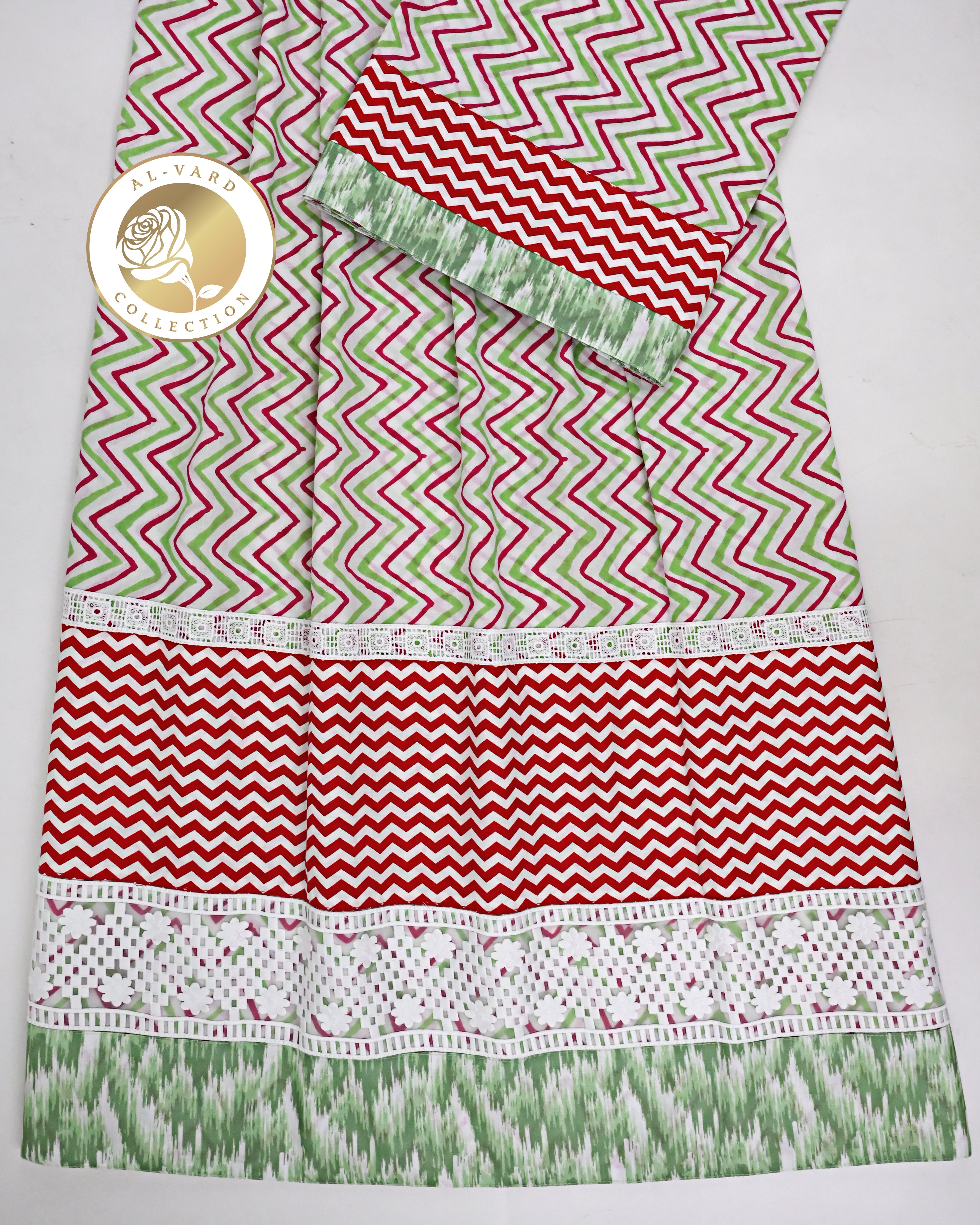 Multi Color Chevron Batik Rida With Chevron Batik Panel & Smart Lace