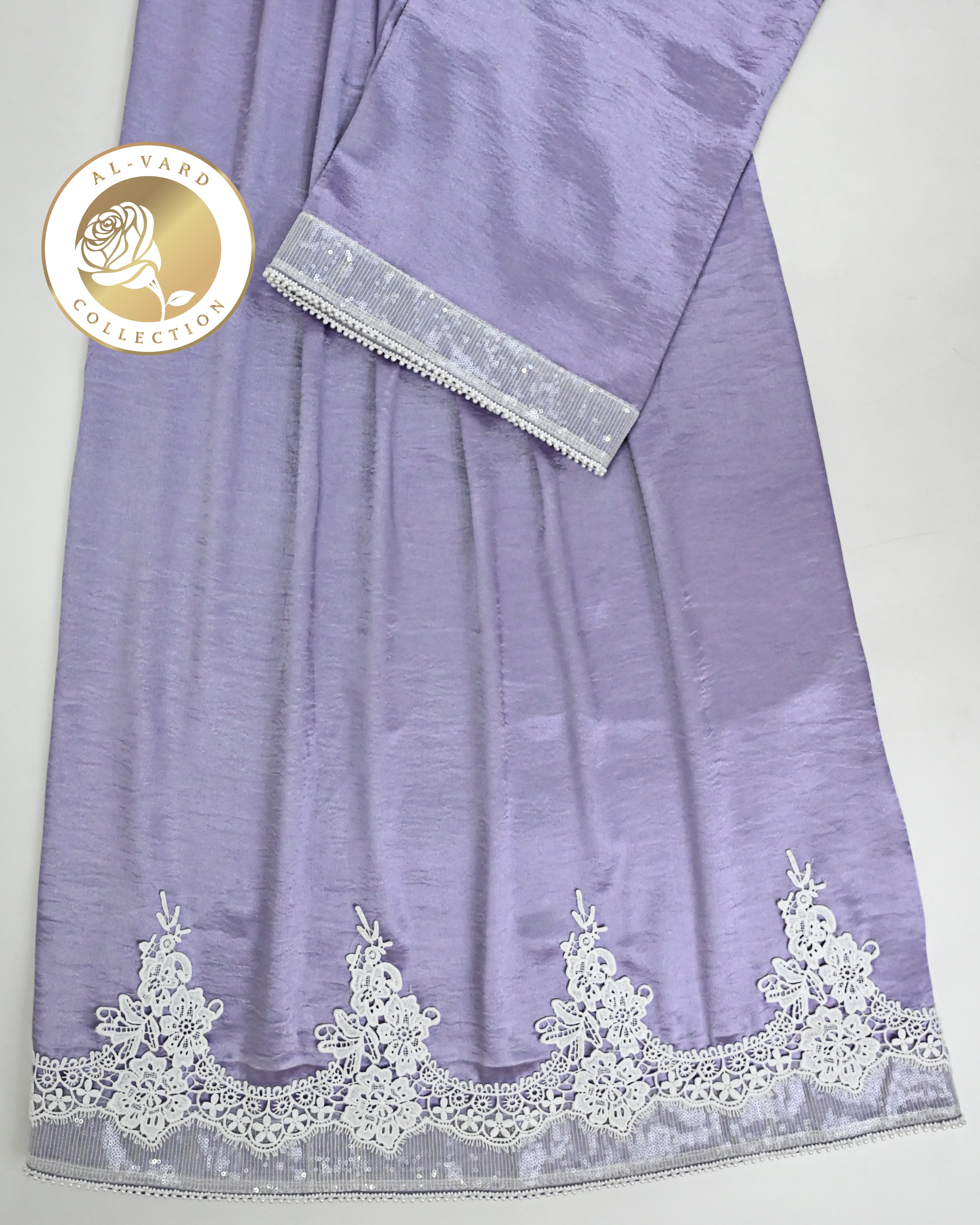 Silver Purple Rida With Smart Floral & Sequence Lacing-1650/-