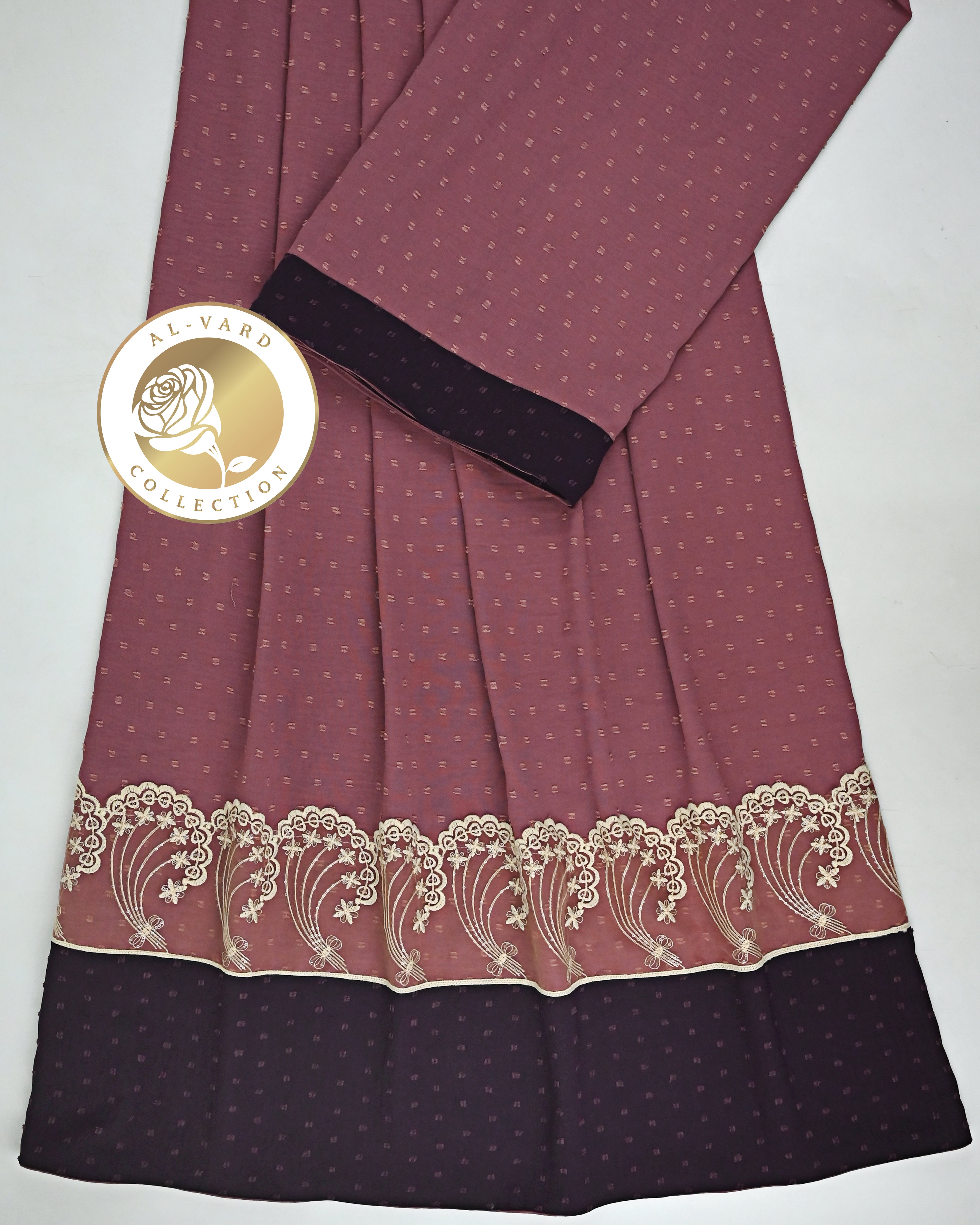 Dusty Rose Raffle Rida With Smart Lace & Smart Dark Raffle Panel