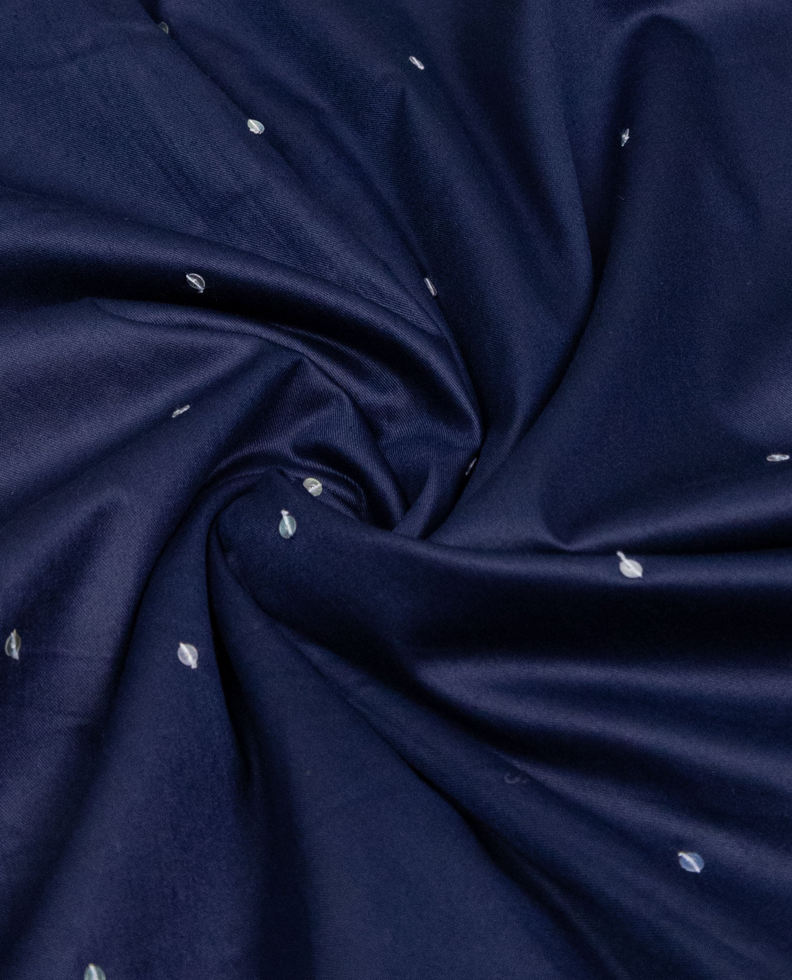 Navy Blue Rida With Smart Sequence Floral Lace & Smart Dark Panel All Over Tikri