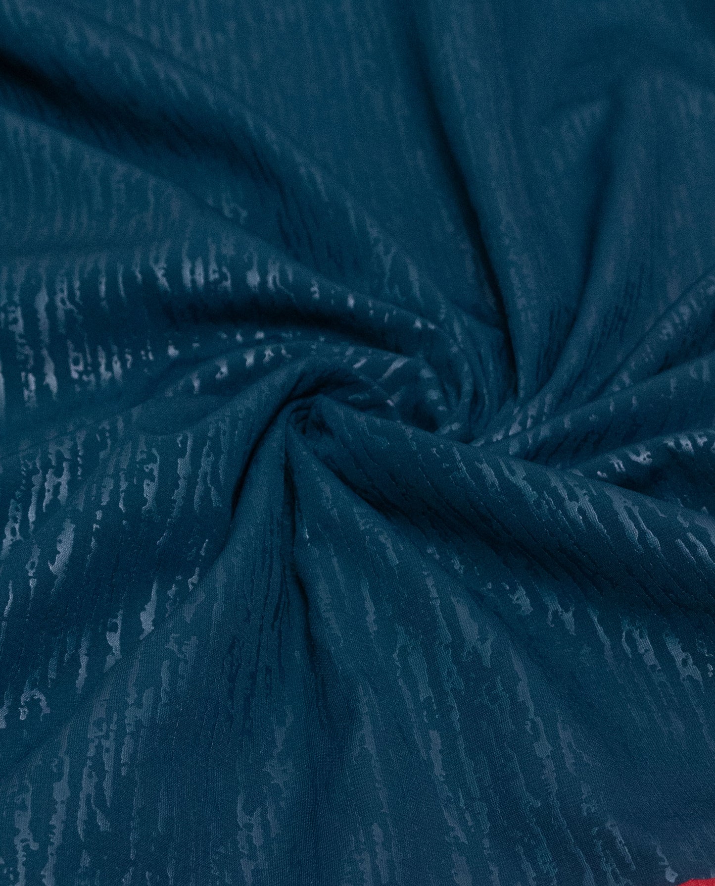 Dark Blue Self Print Abaya Rida With Dark Red Panel