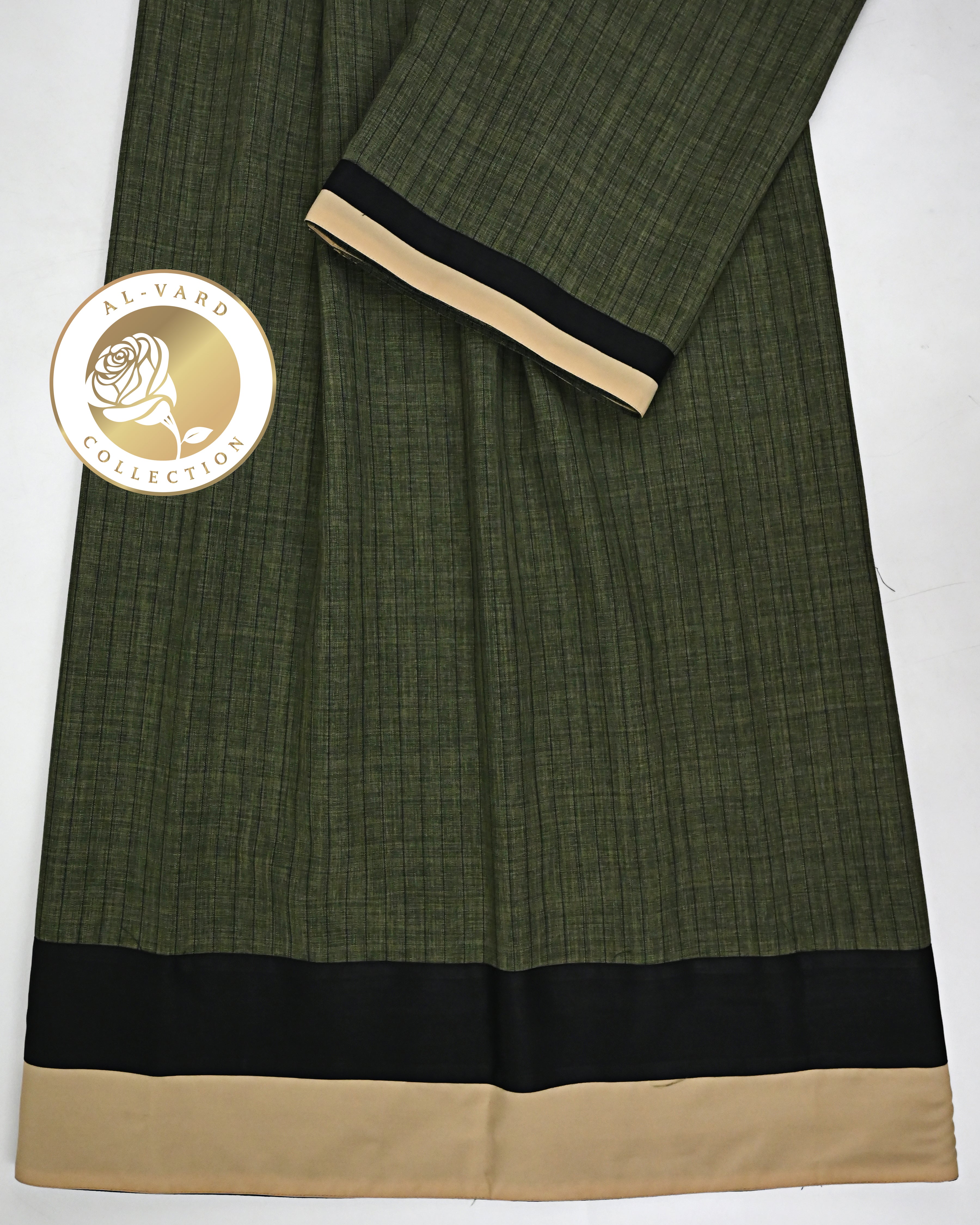 Military Olive Green Rida With Two Color Smart Plain Panel