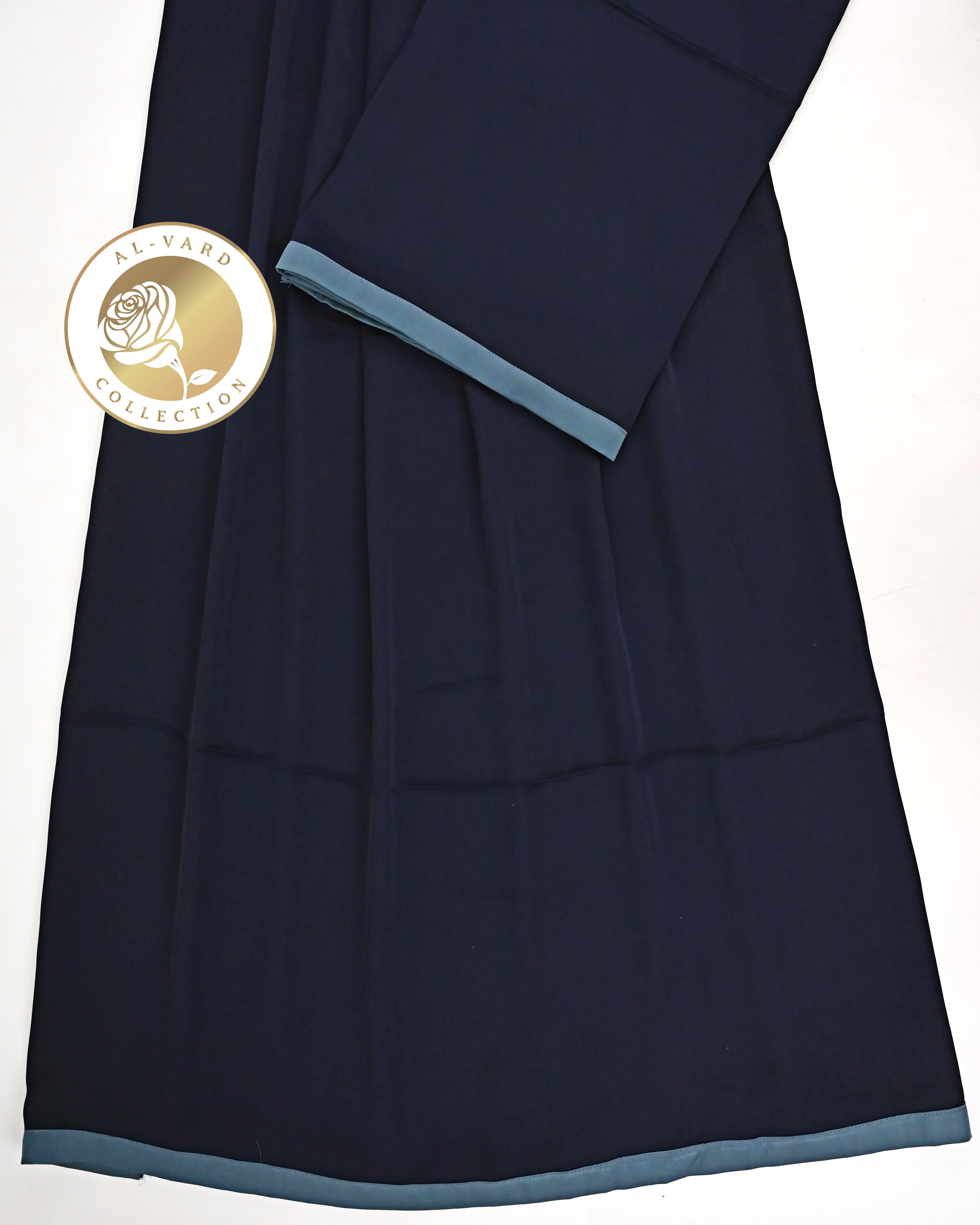 Dark Navy Blue Abaya Ohbat Rida With Single Patti Panel-950/-