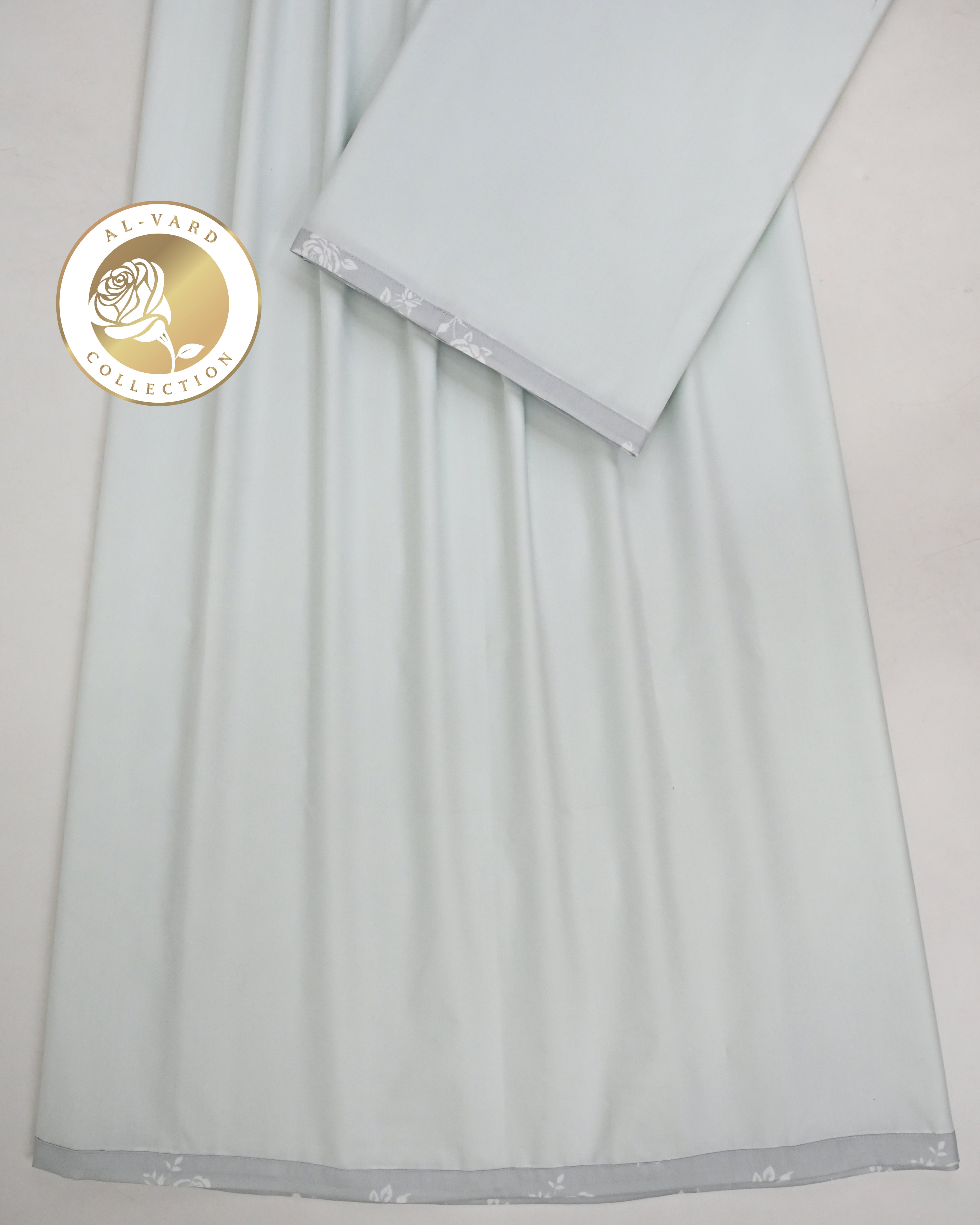 Light Sea Green Ohbat Rida With Smart Single Patti Panel