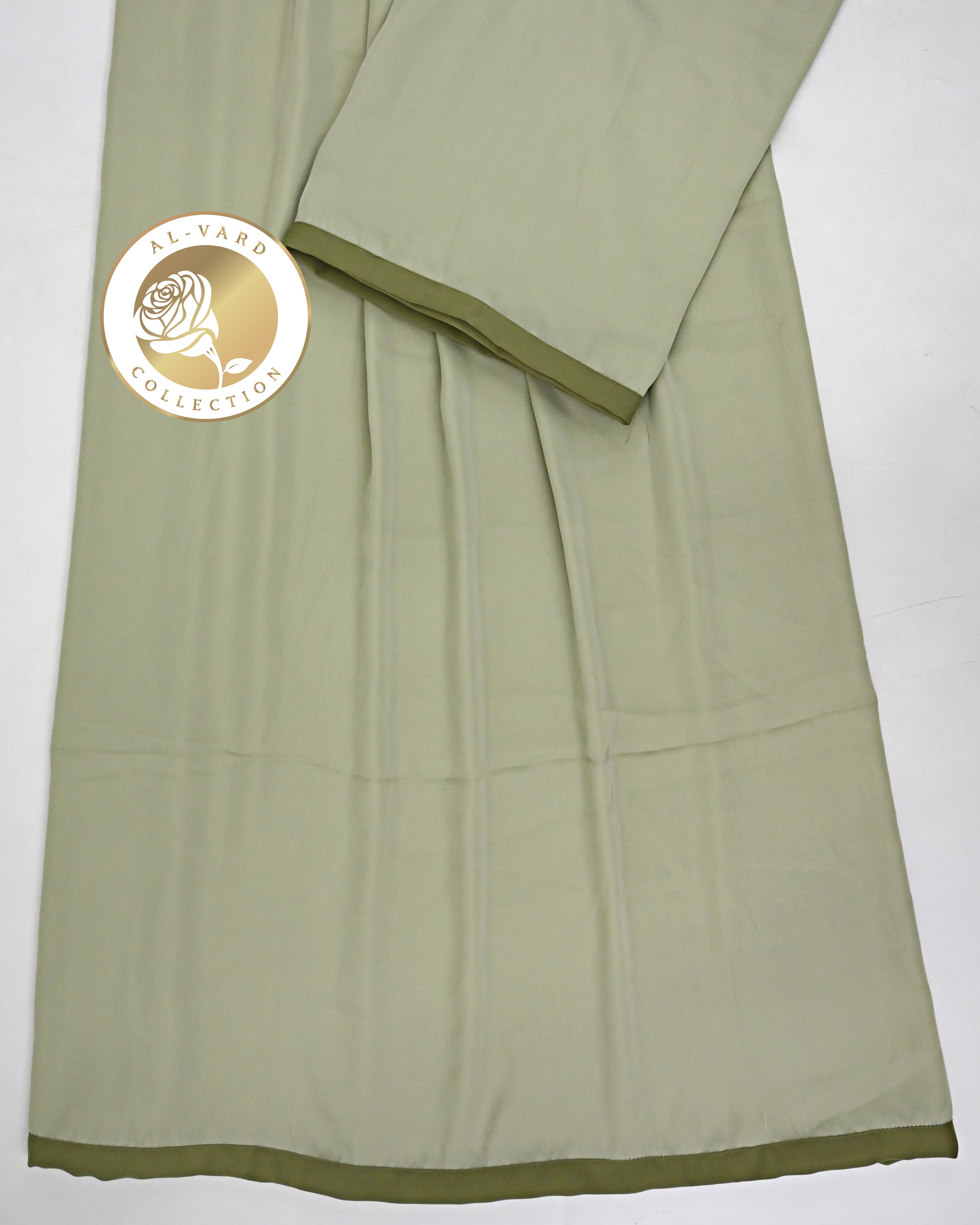Sage Green Abaya Ohbat Rida With Smart Chatni Green Patti