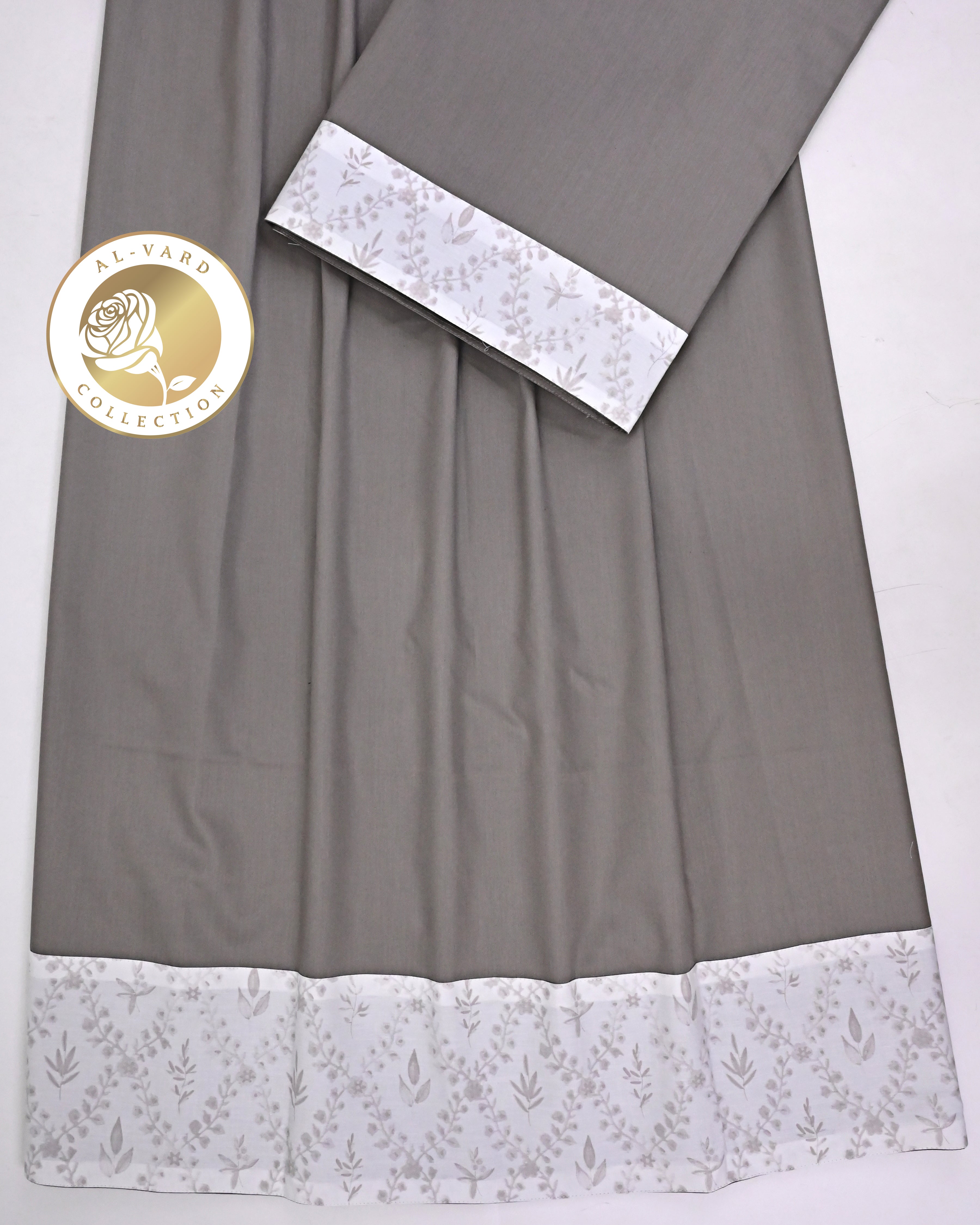 Pebble Color Ohbat Rida With Smart Floral Printed Panel-900/-