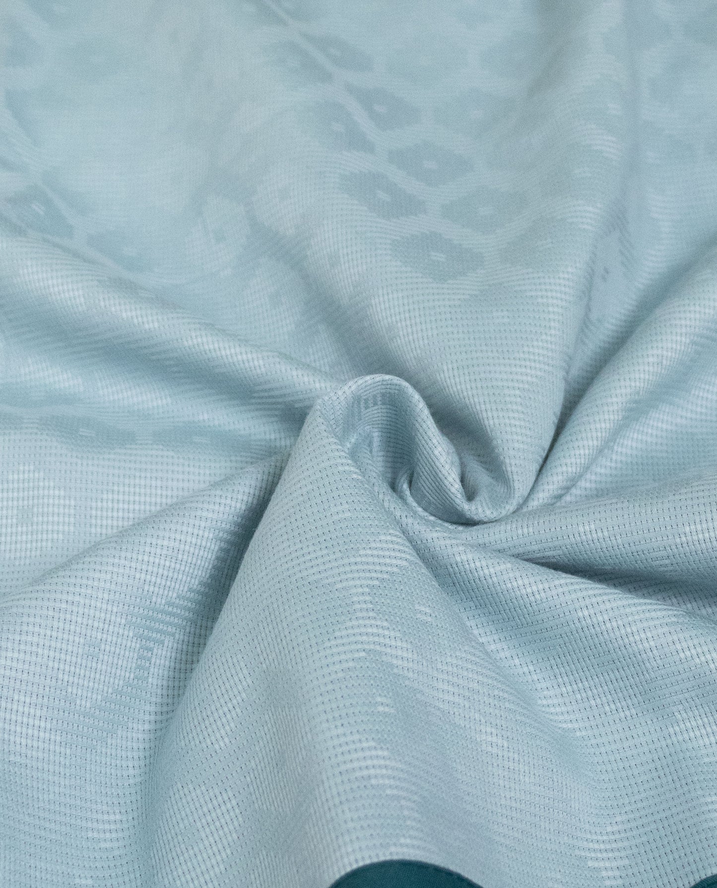 Light Blue Silky Material Rida With Dark Panel & Smart Dark Lace