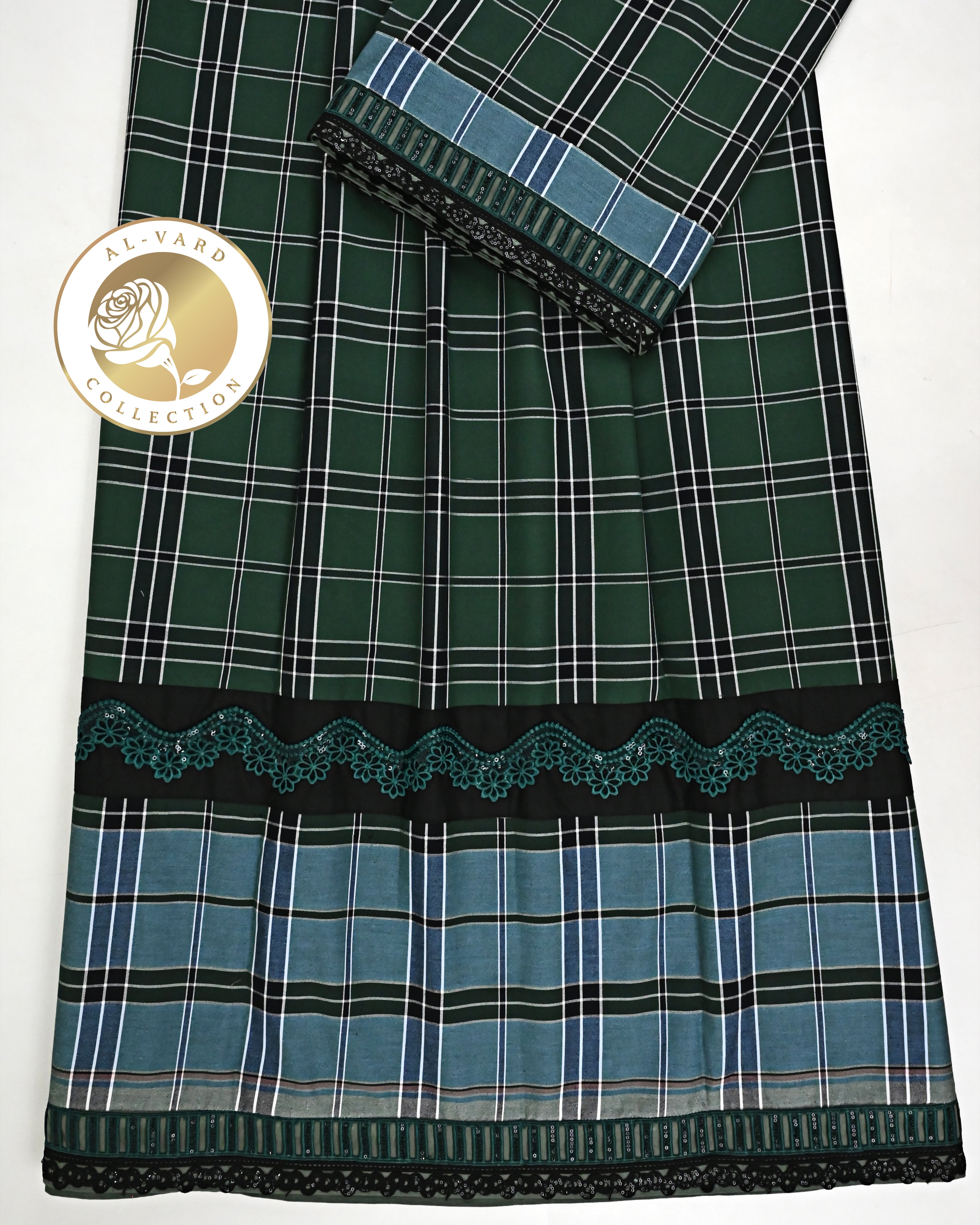 Forest Green Checks Rida With Smart Checks Panel & Smart Lacing