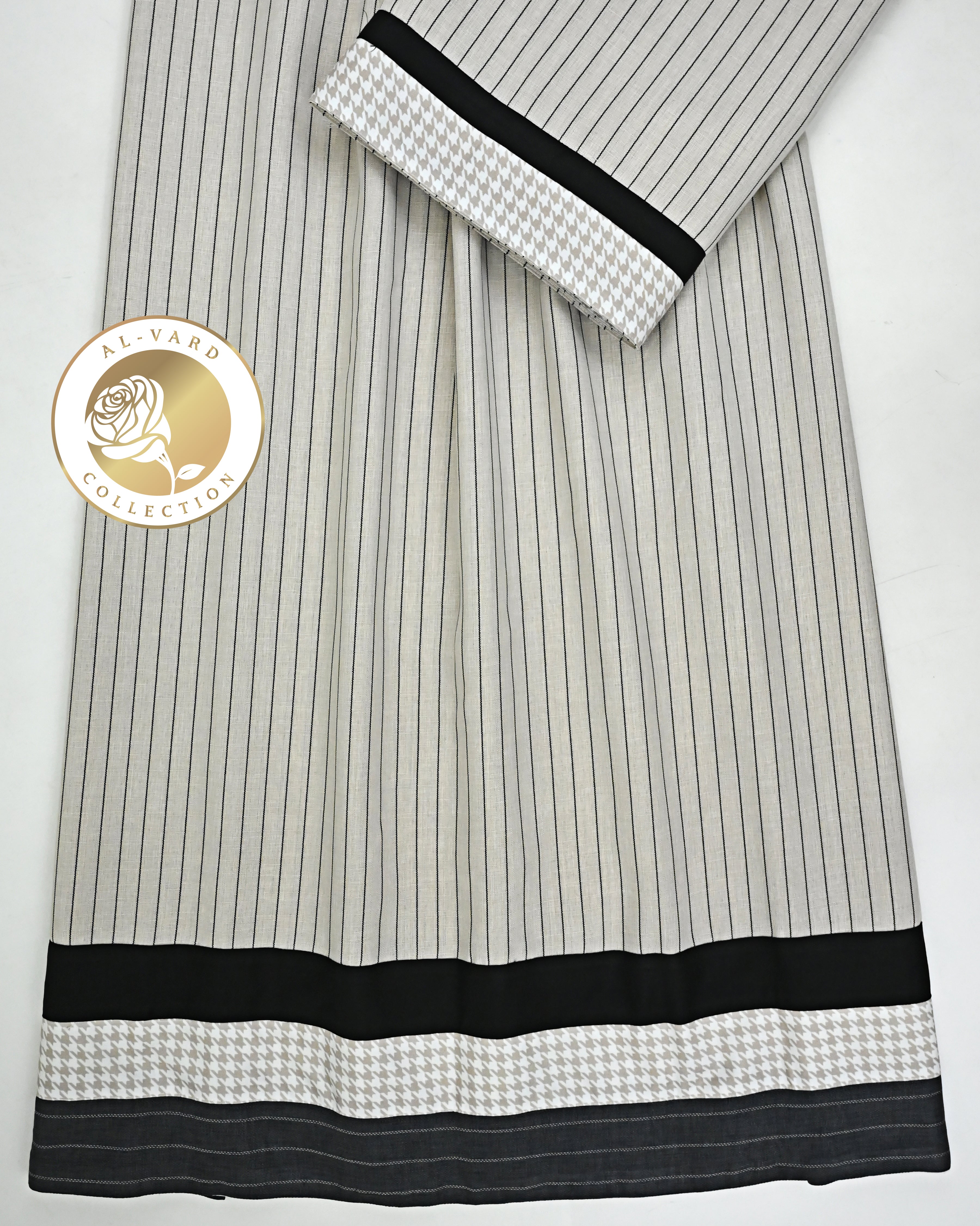 Light Beige Grey Base With Black Stripes With Smart Panel