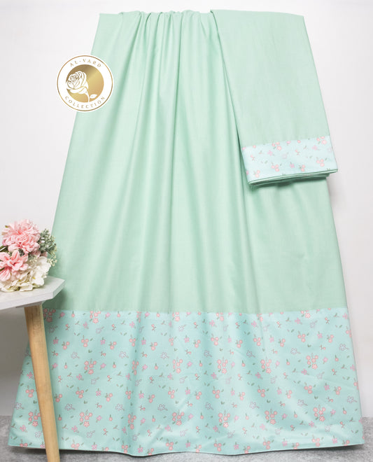 Light Green Ohbat Rida With Smart Printed Panel
