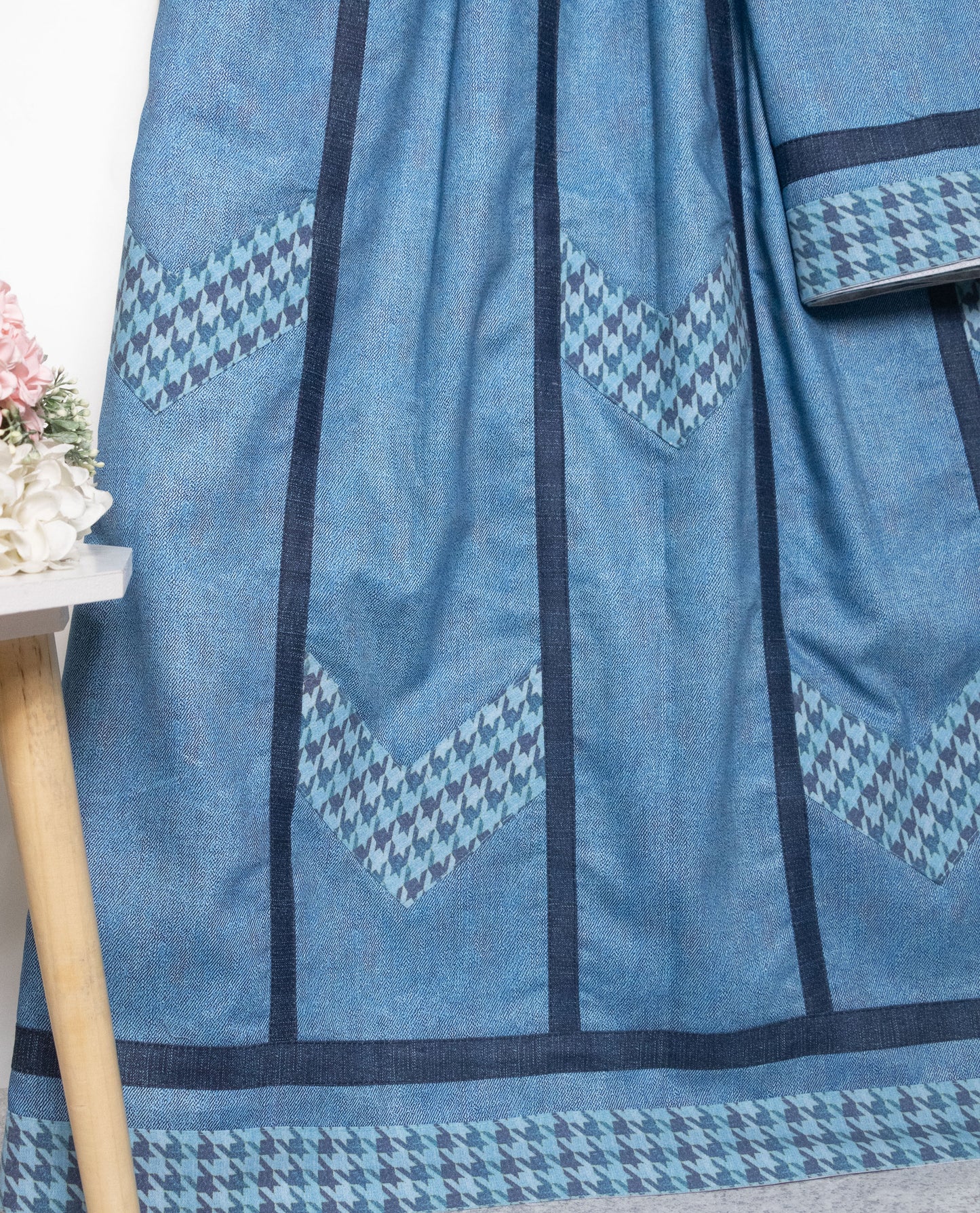 Denim Blue Rida With Smart & Fancy Pattern – AL-Vard Collection