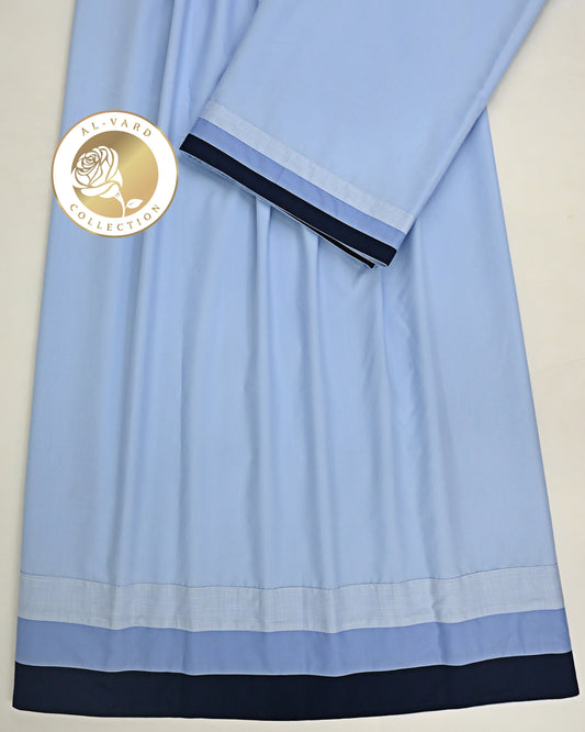 Sky Blue Ohbat Rida With Smart Plain Blue Shade Panel