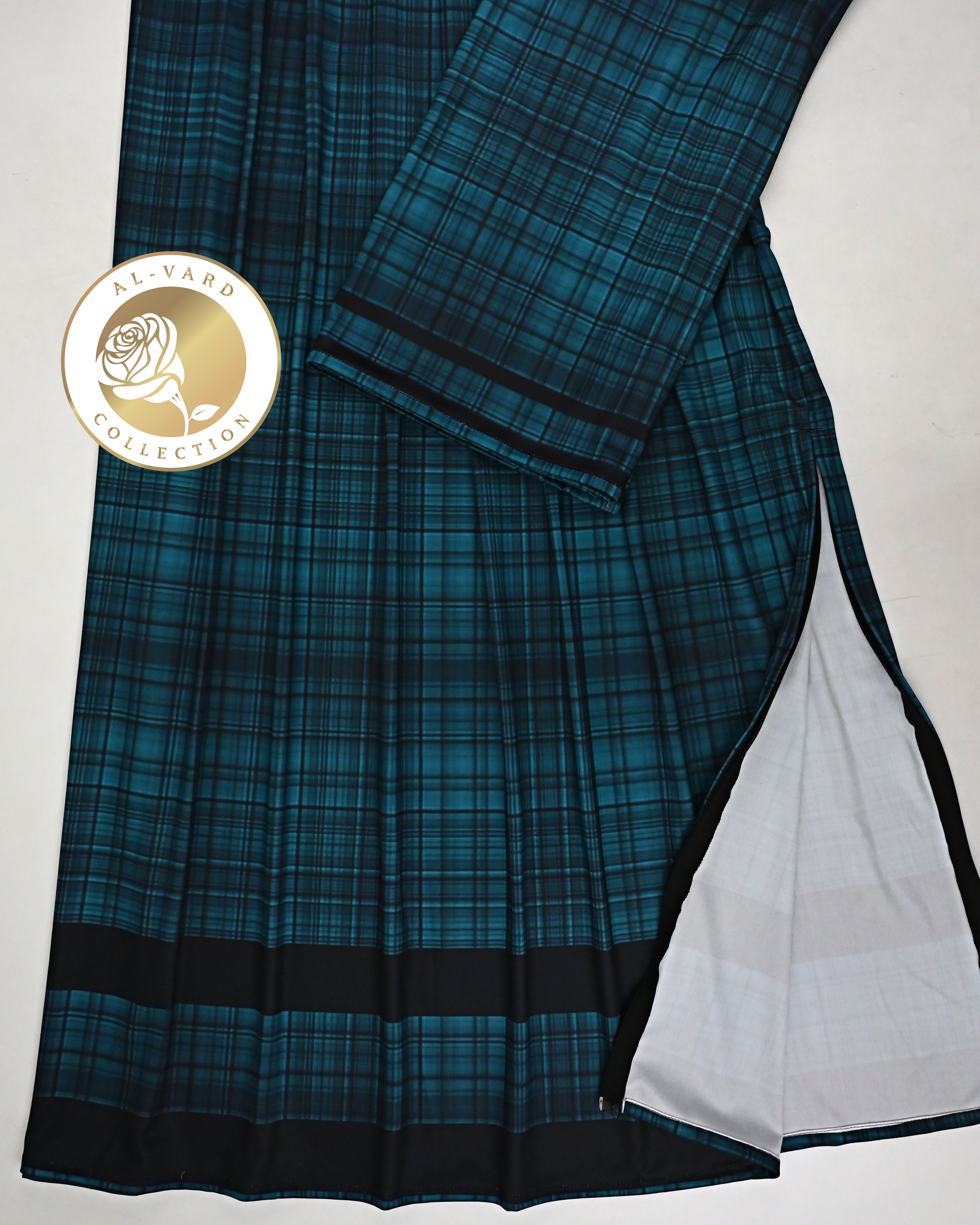 Dark Blue & Black Checks Swim Wear Rida & Smart Look-