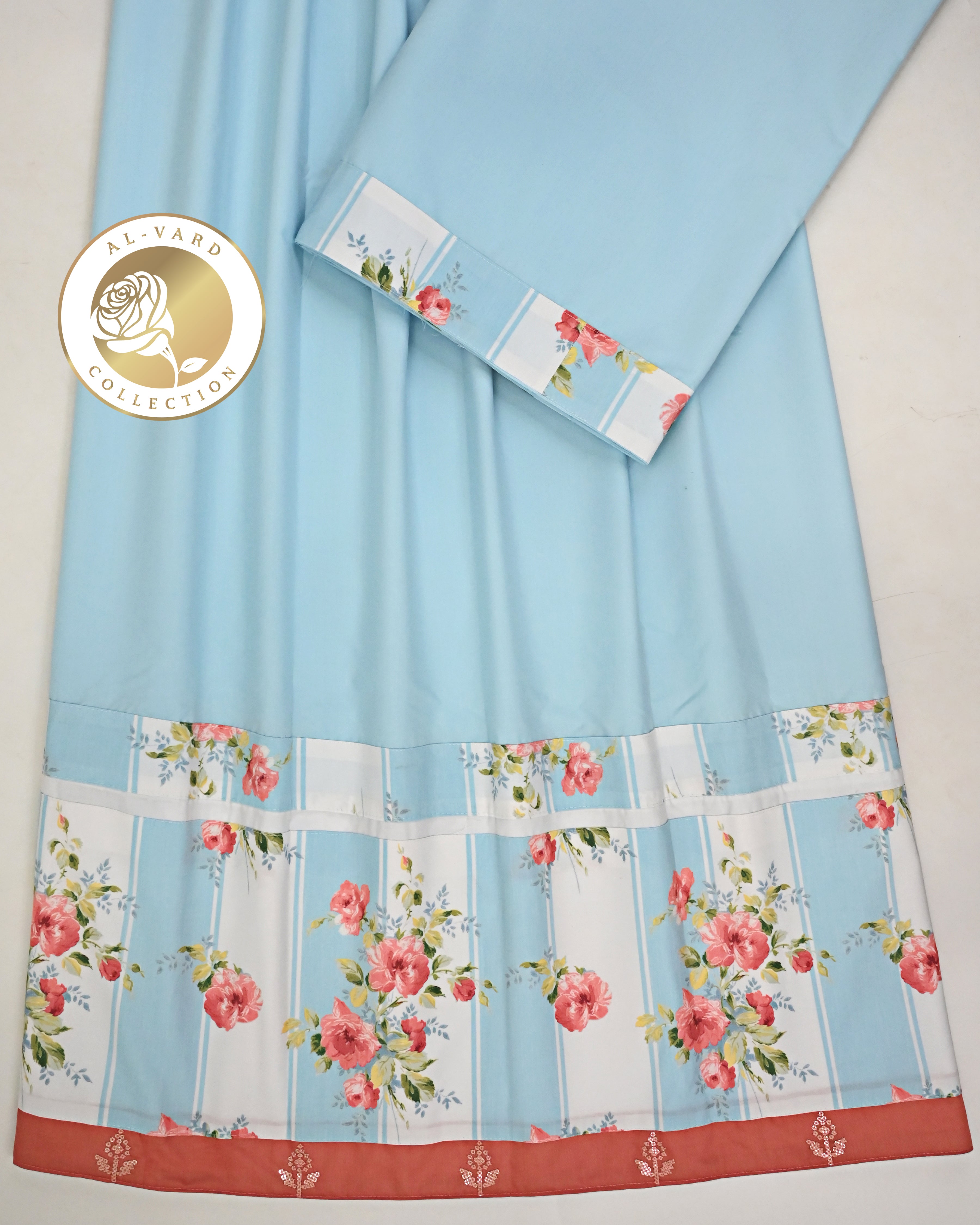 Baby Blue Rida With Smart Floral Panel & Smart Booties Patti
