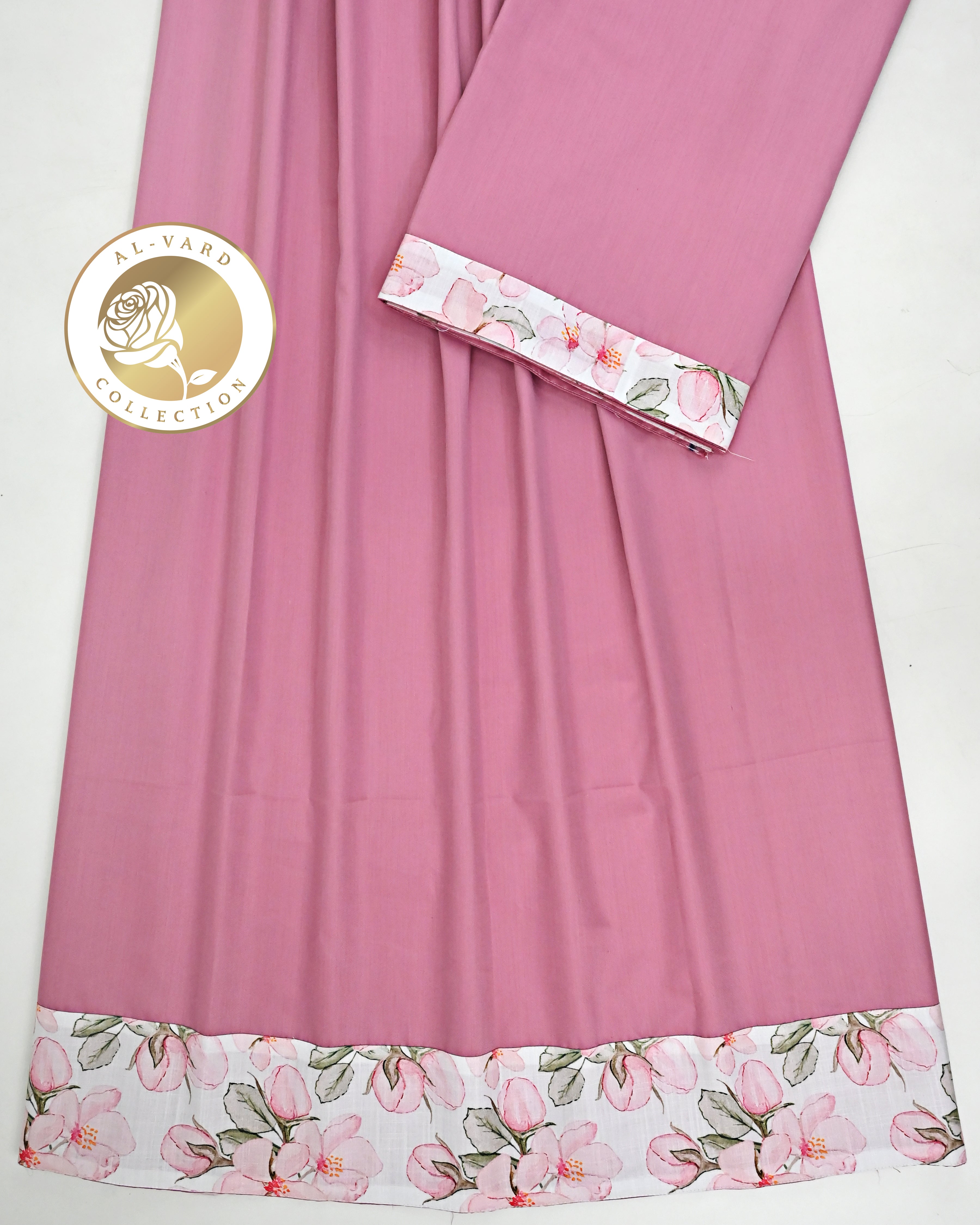 Rose Pink Ohbat Rida With Smart Floral Panel