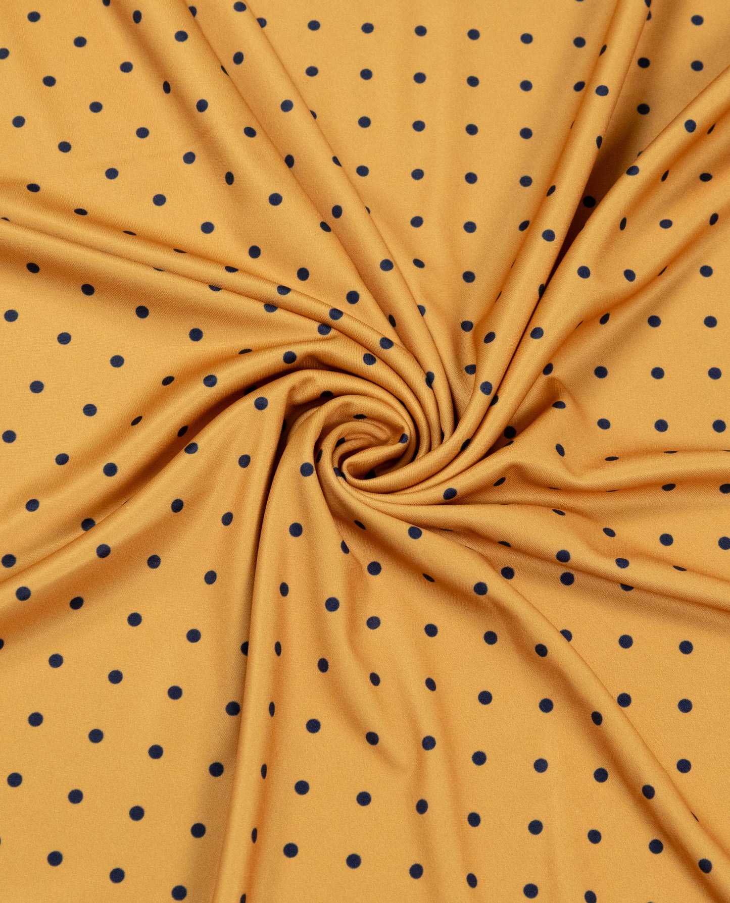 Mustard Yellow Navy Dots Swim Wear With Travel Printed With Objects