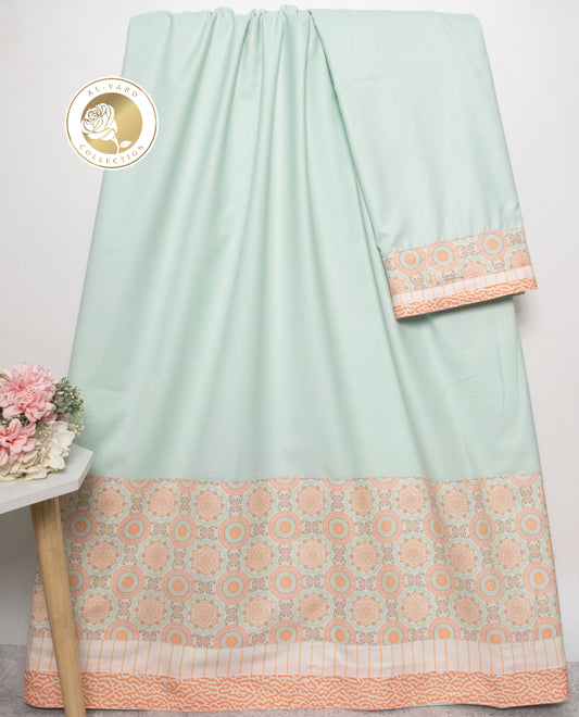 Pistachio Ohbat Rida With Smart Floral Panel