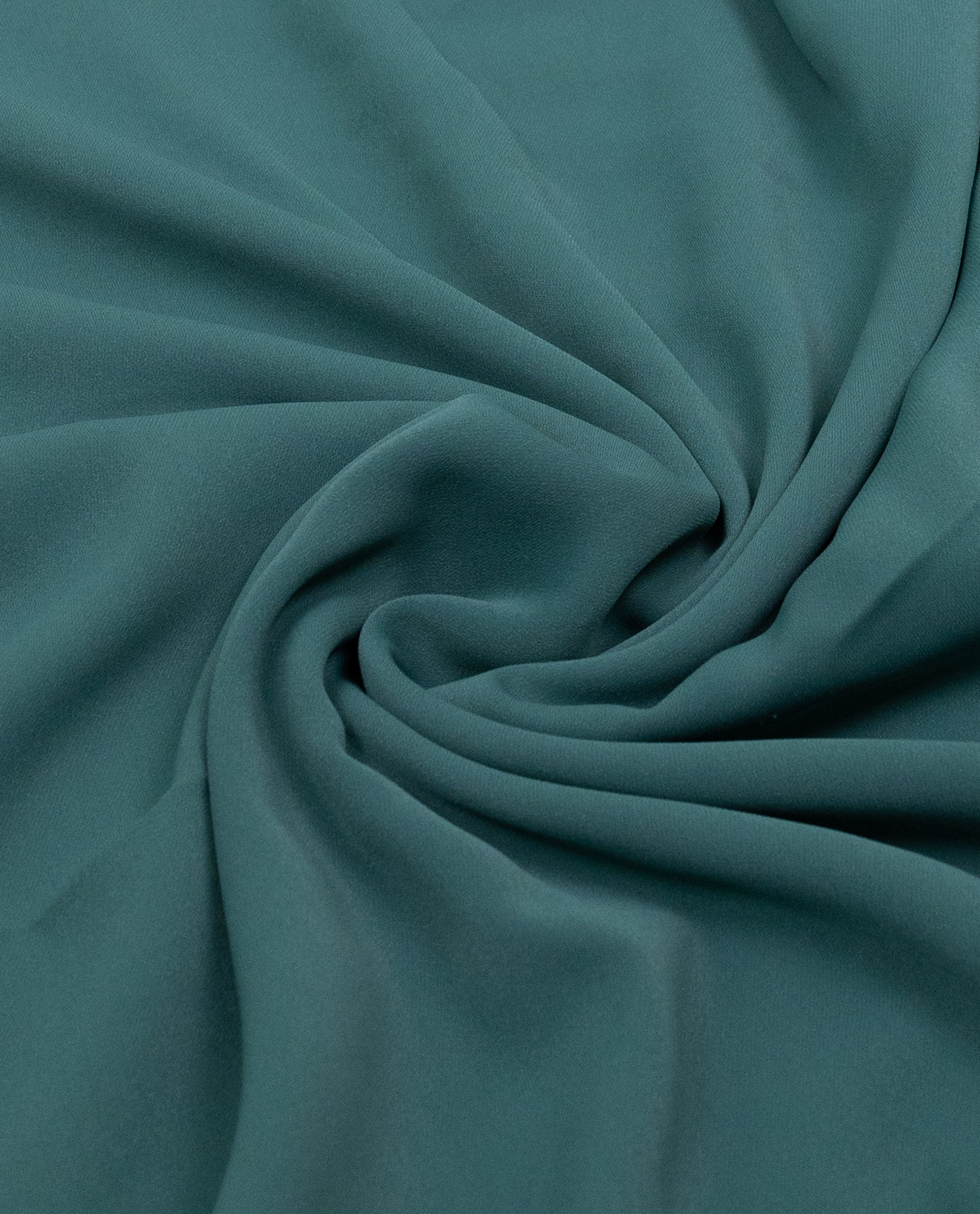 Dark Teal Green Abaya Rida With Smart Abaya Panel & Smart Floral Lace