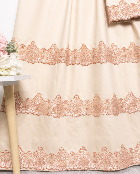 Beige Rida With Smart Floral Lacing-2000/-