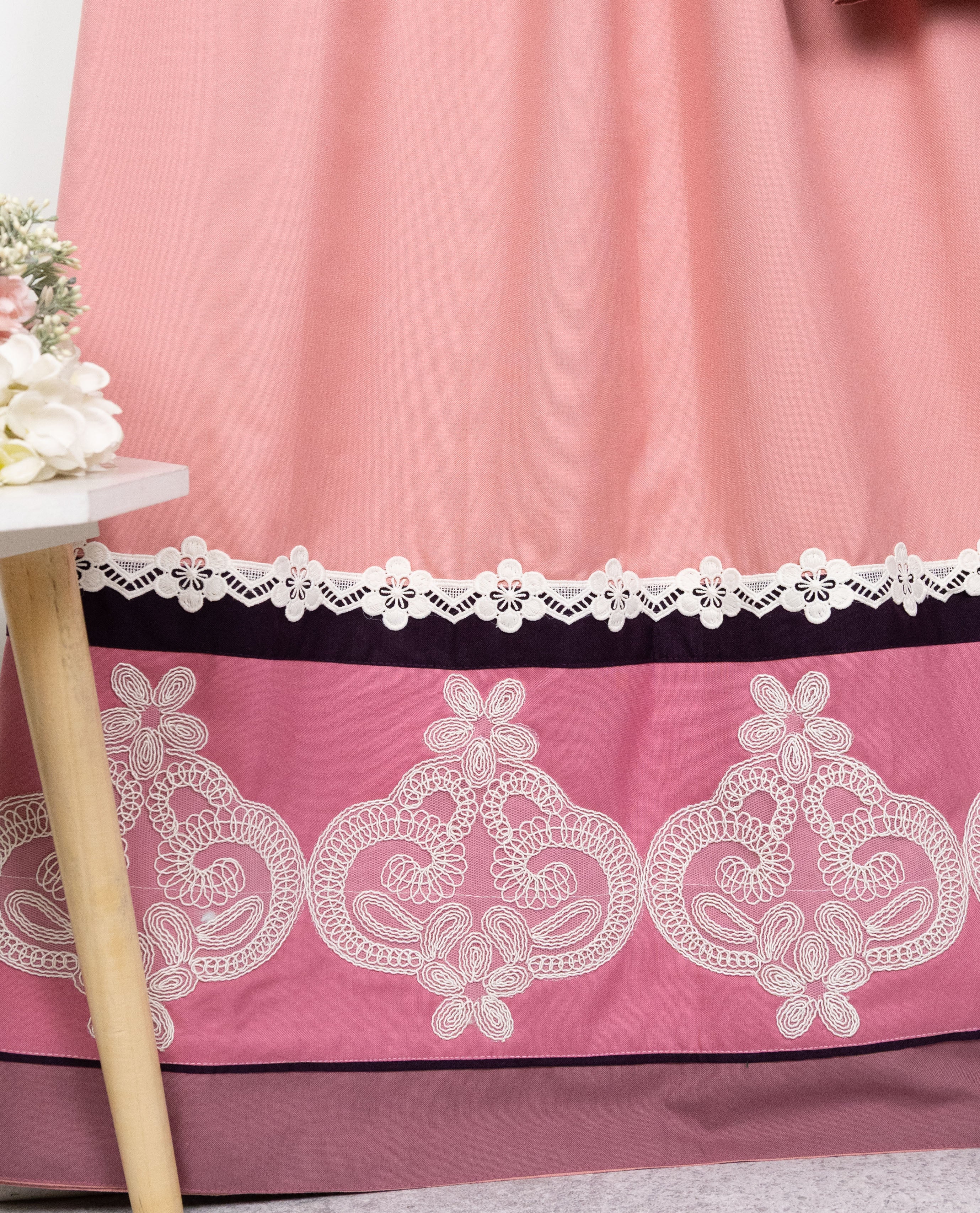 Coral Pink Rida With Smart Imported Lacing On Dark Shade Panel