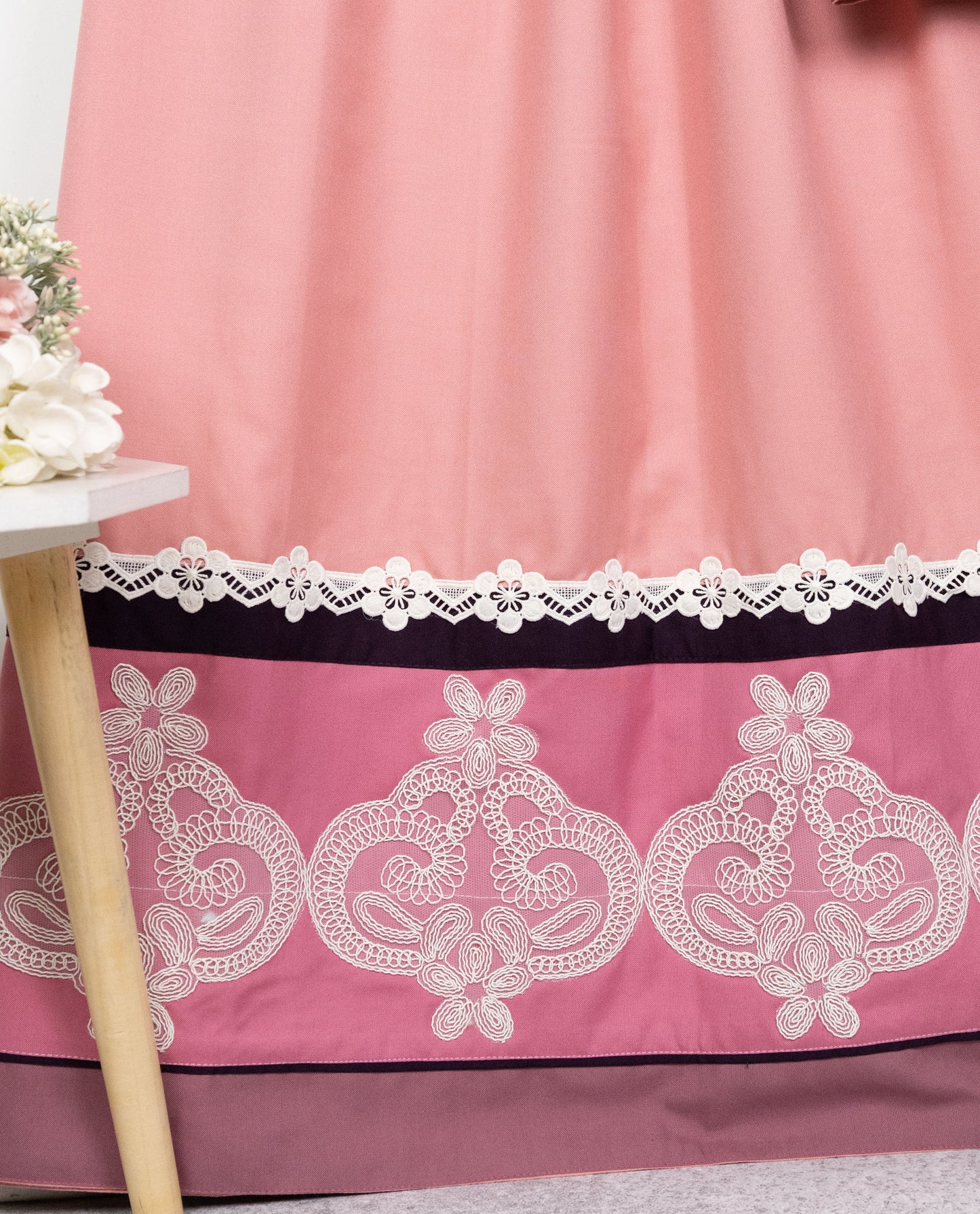 Coral Pink Rida With Smart Imported Lacing On Dark Shade Panel