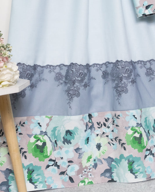 Light Blue Rida With Smart Floral Panel & Smart Dark Lacing