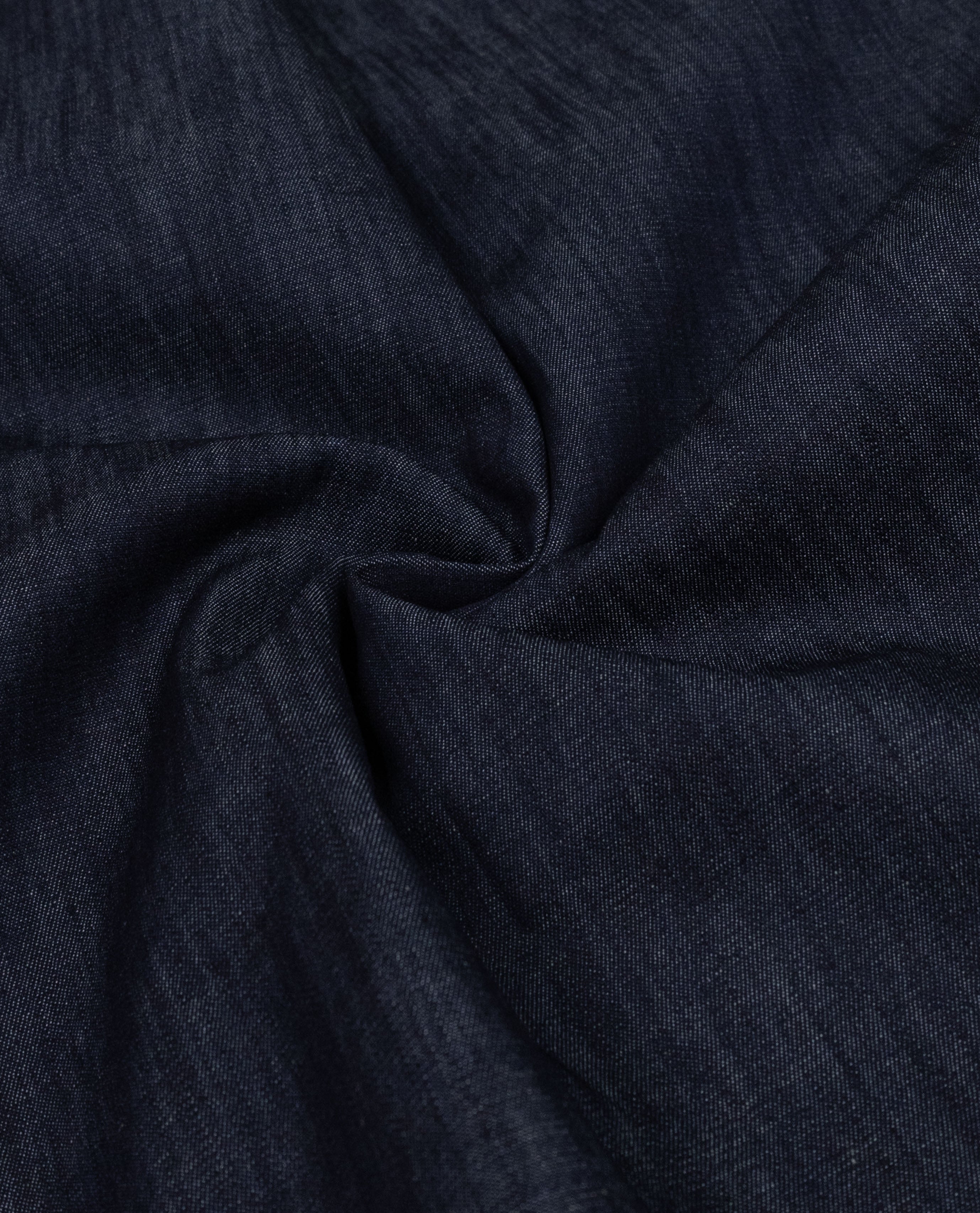 Dark Indigo Rida With Fancy Pattern Smart Panel & Smart White Floral Work