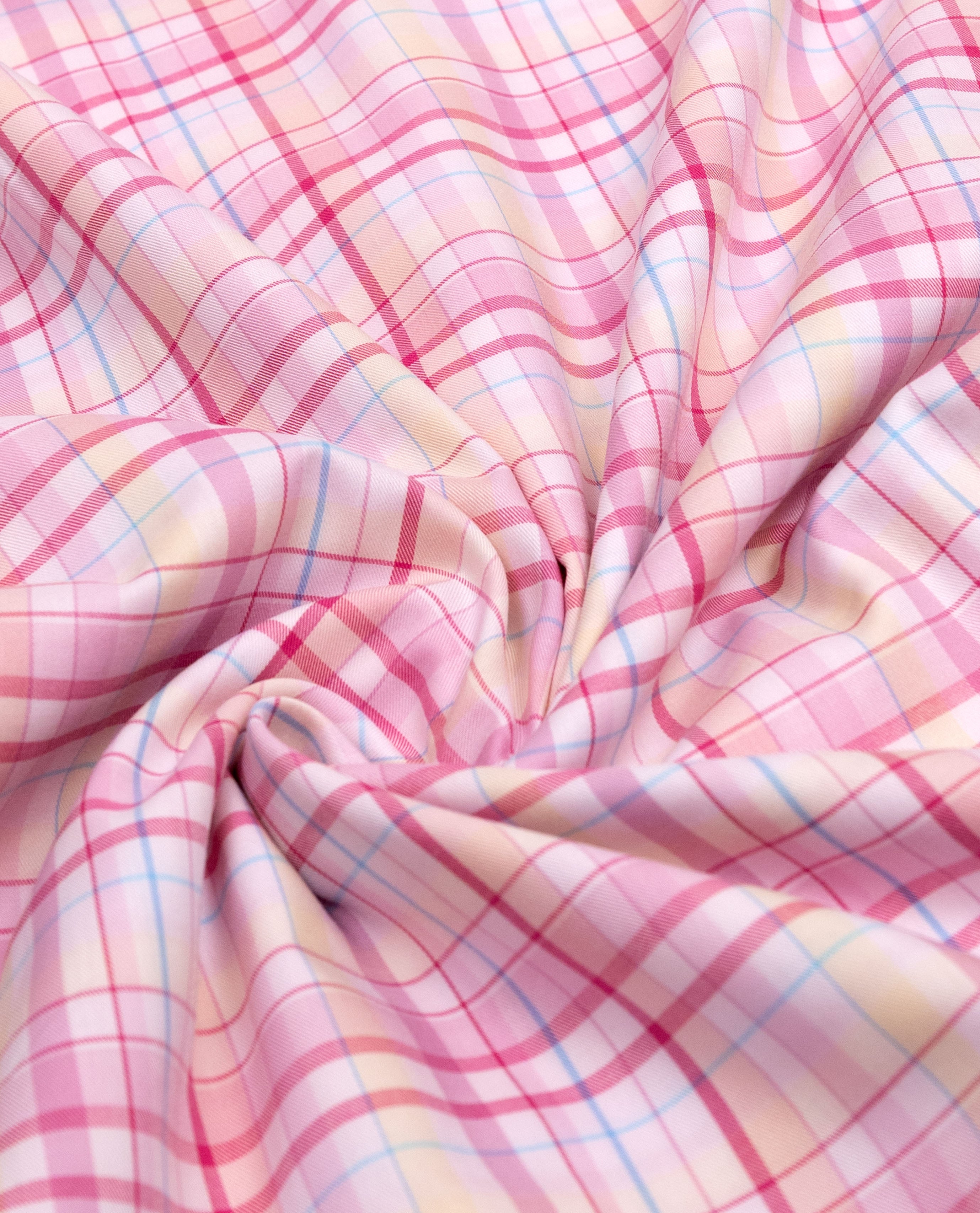 Burburry Checks Print Rida With Smart Lace & Smart Blue White Dots Panel
