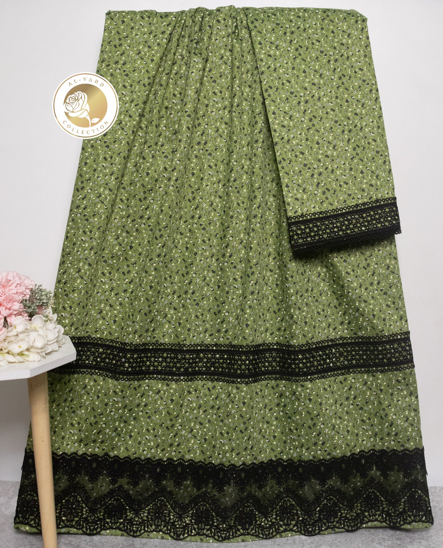 Dark Green Printed Rida With Smart Black Lacing