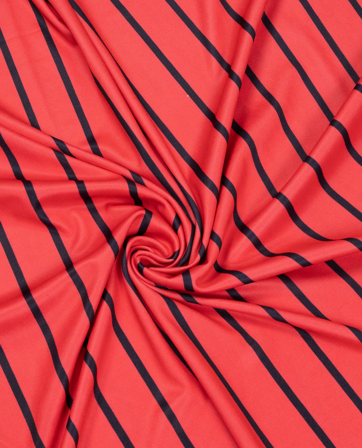 Dark Orange Black Stripes Swim Wear With Travel Printed Objects On Black Base