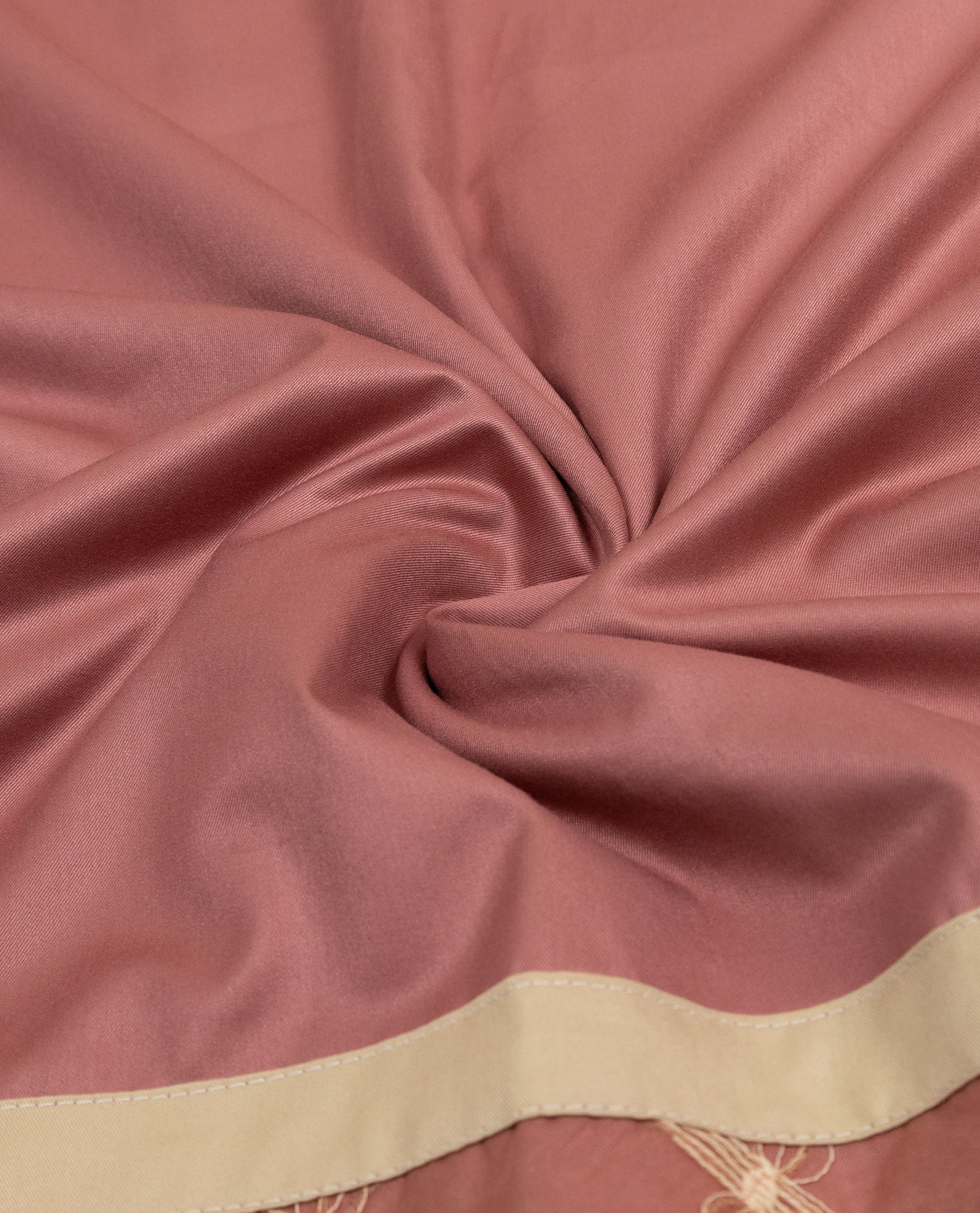 Beige Rida With Smart Floral Lace Floral Embroidery On Lace & Smart Dusty Rose Pardi