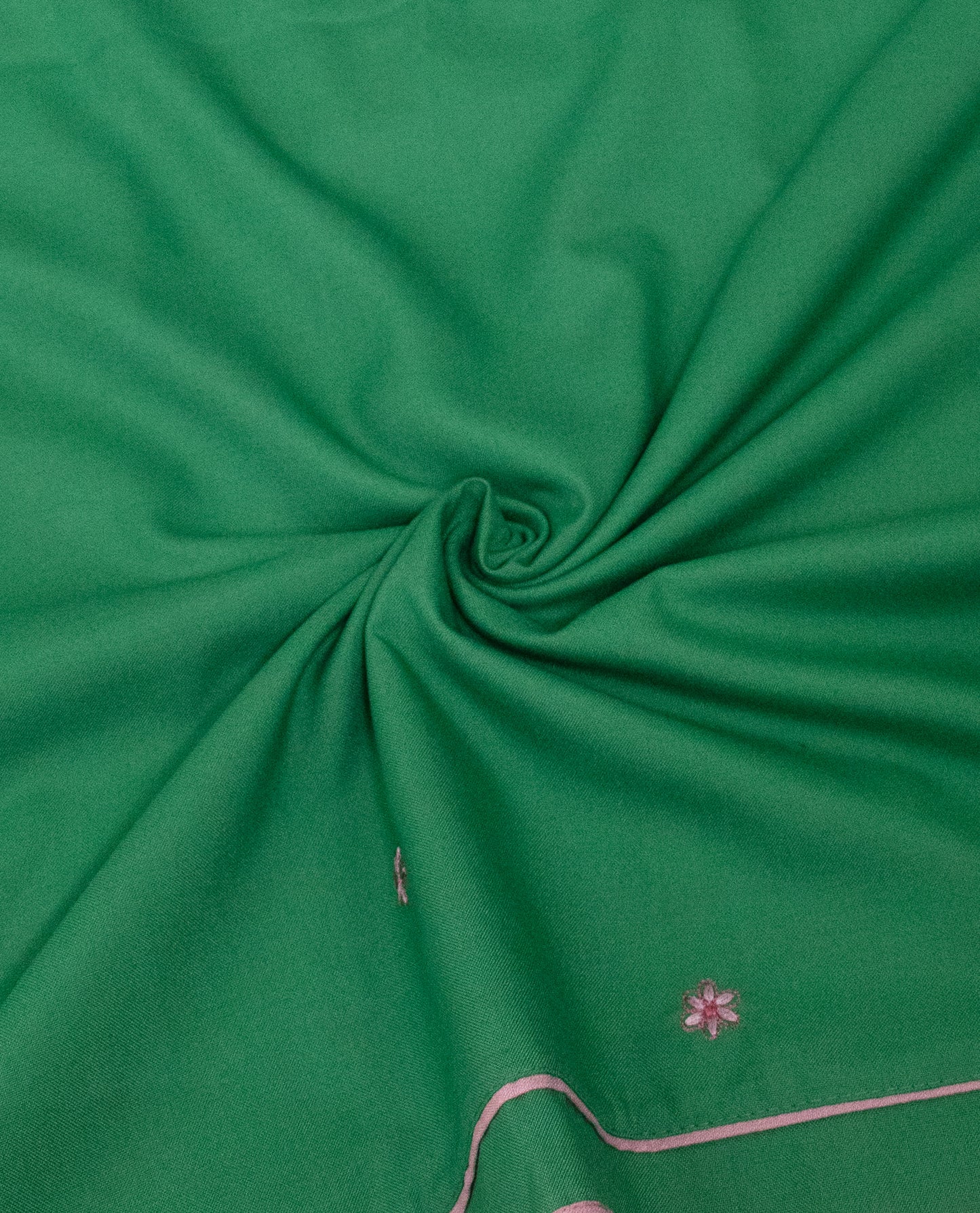 Dark Green With Smart Floral Lace Pipin & Floral Embroidery